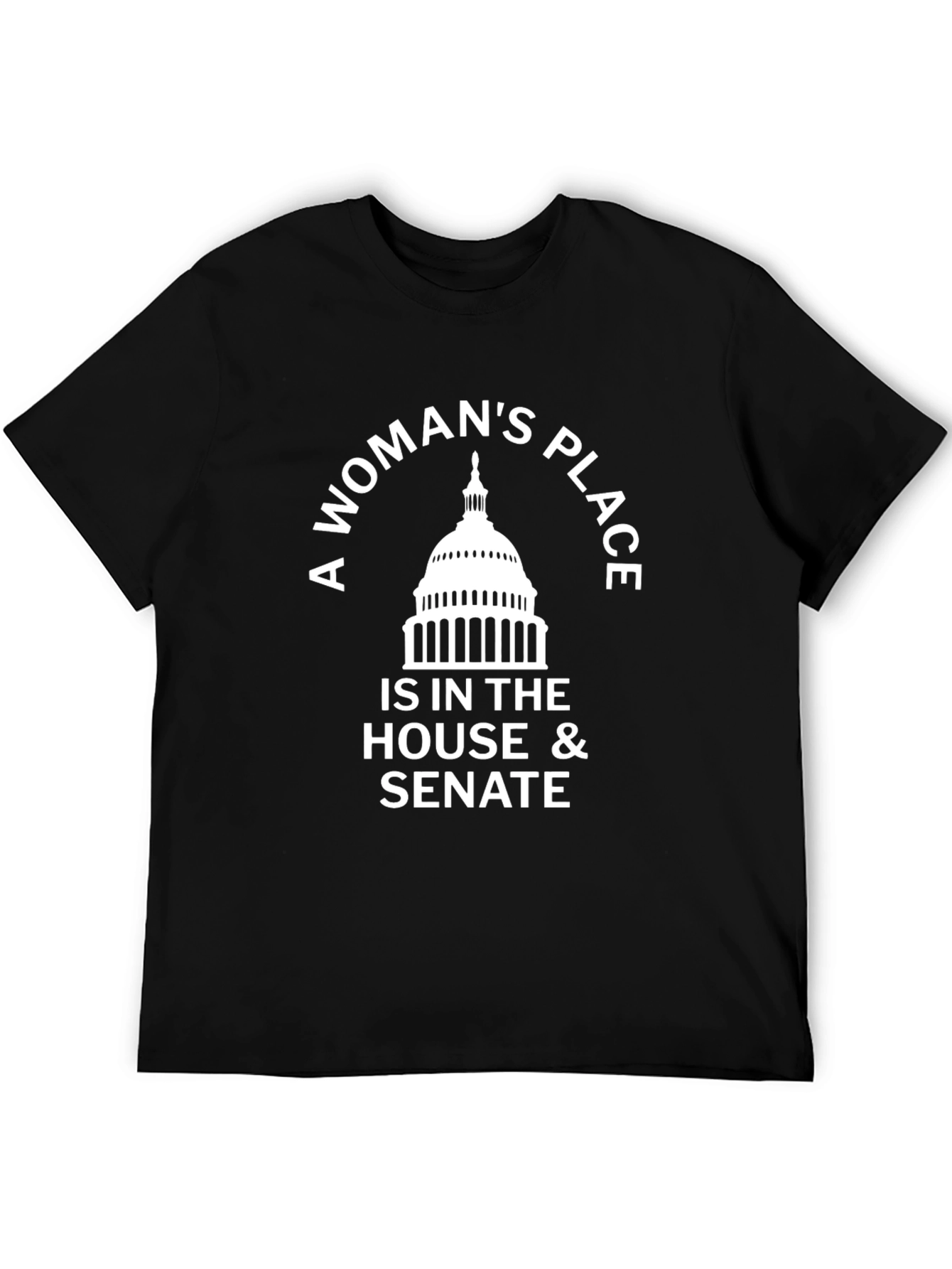 A Womans Place House & Senate Black T-Shirt
