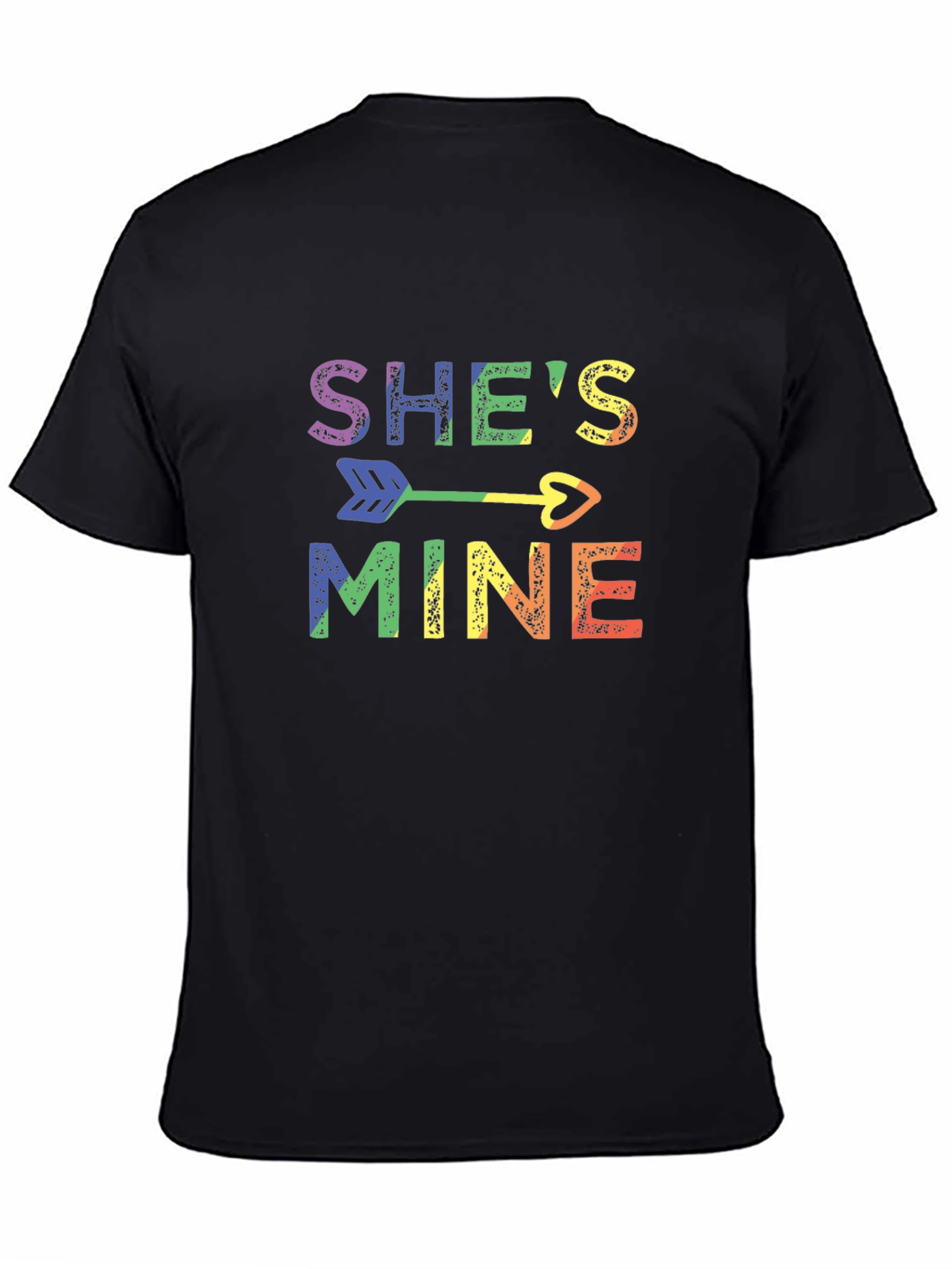 Shes Mine Pride T-Shirt LGBT Rainbow Arrow Heart