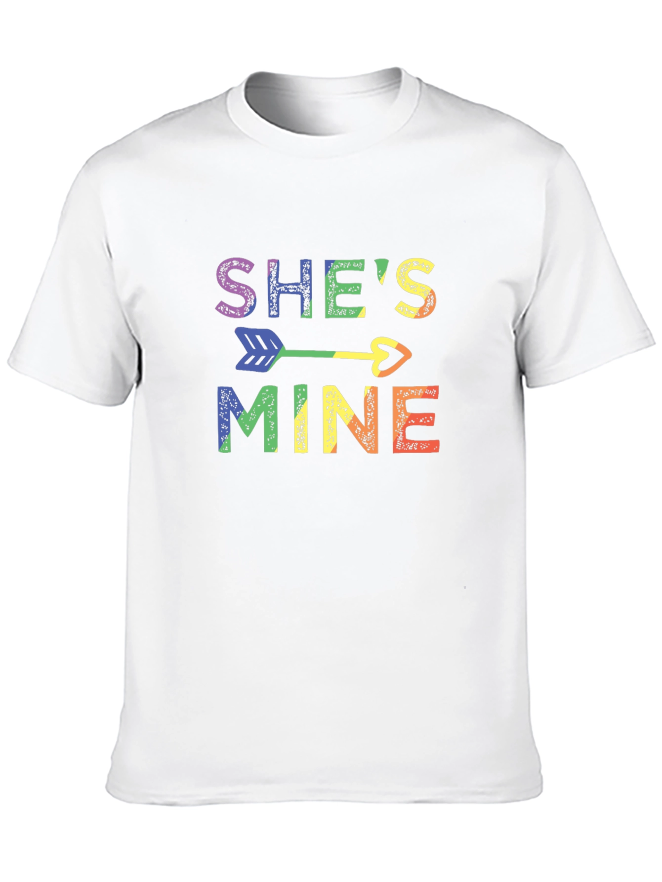 Shes Mine Pride T-Shirt LGBT Rainbow Arrow Heart