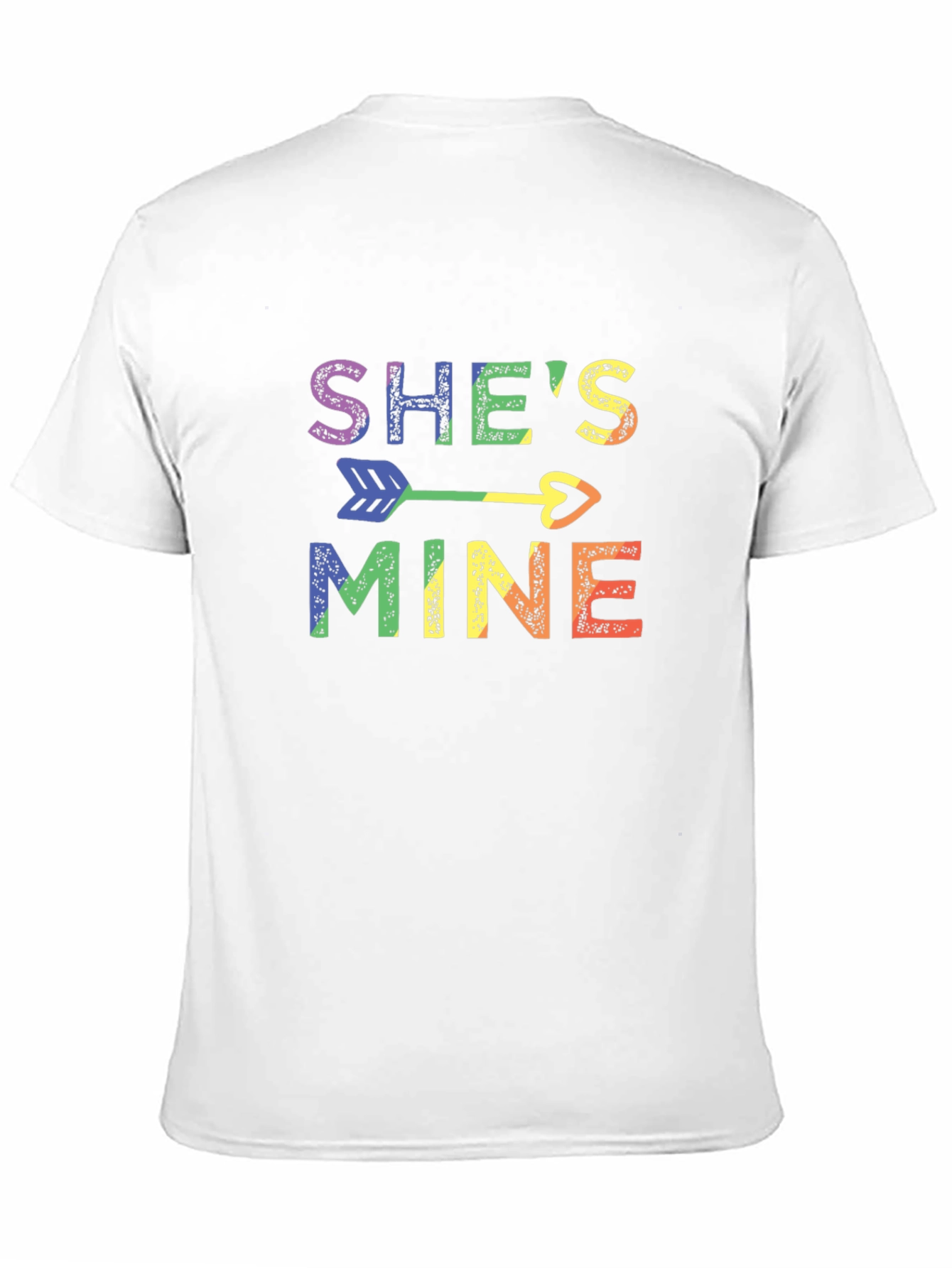 Shes Mine Pride T-Shirt LGBT Rainbow Arrow Heart
