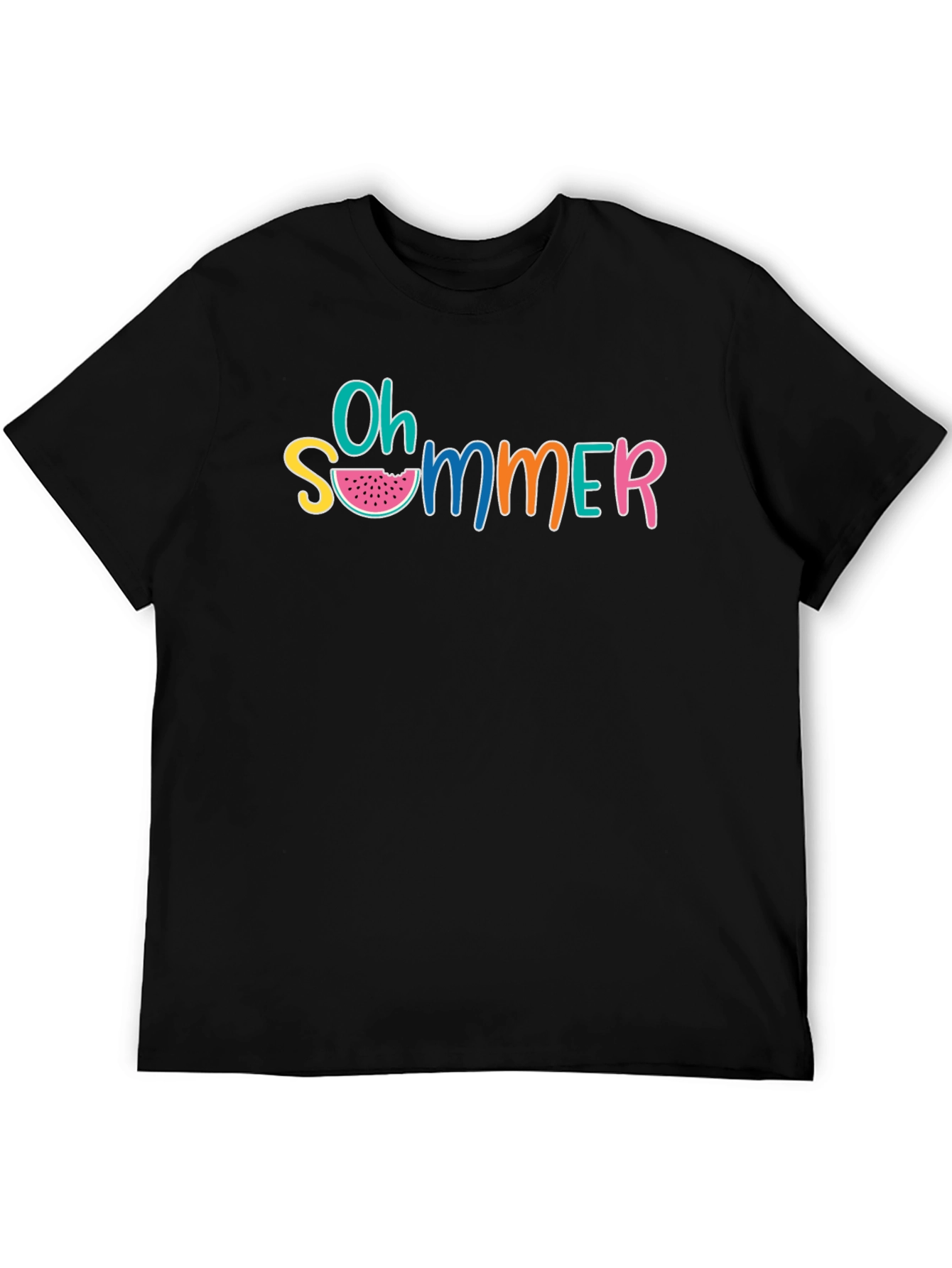 Oh Summer Graphic T-Shirt - Black Casual Tee