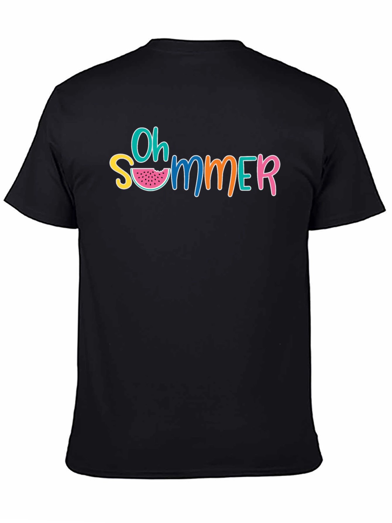 Oh Summer Graphic T-Shirt - Black Casual Tee