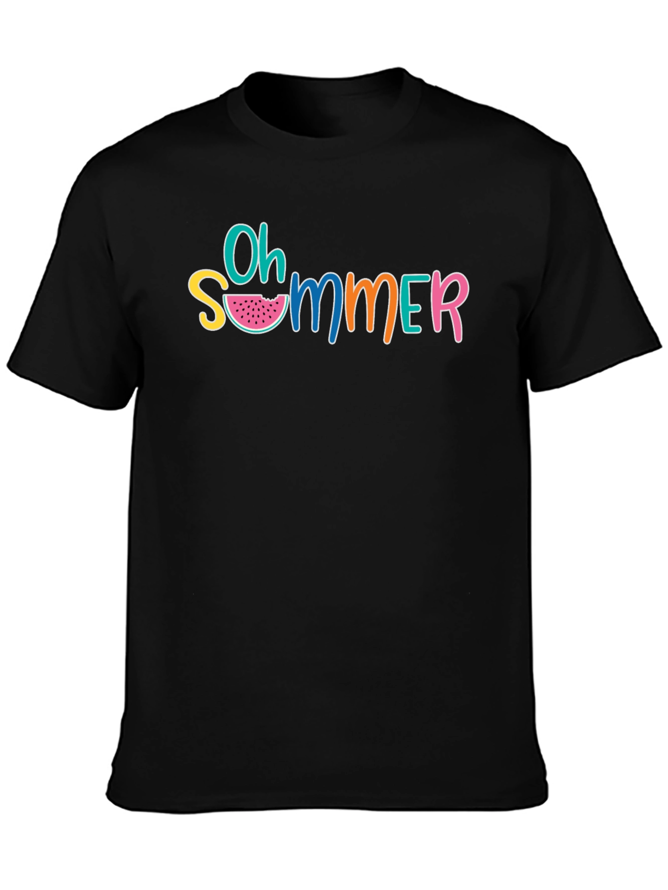 Oh Summer Graphic T-Shirt - Black Casual Tee