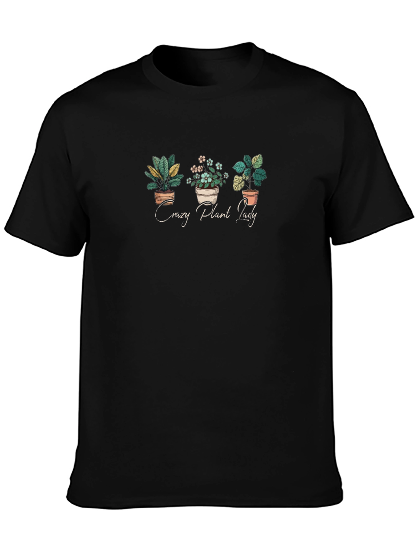 Crazy Plant Lady Graphic Tee - Black T-Shirt