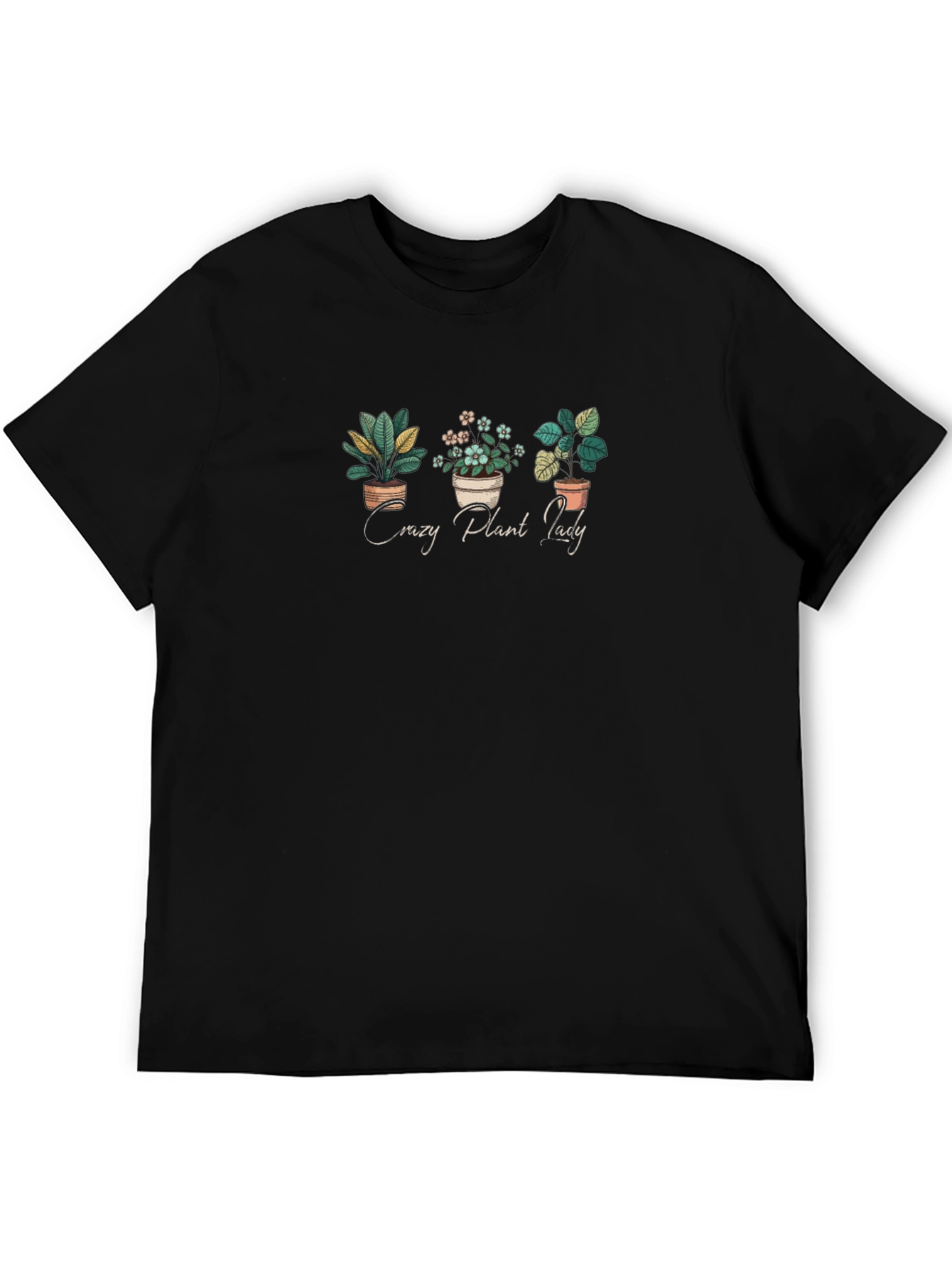Crazy Plant Lady Graphic Tee - Black T-Shirt