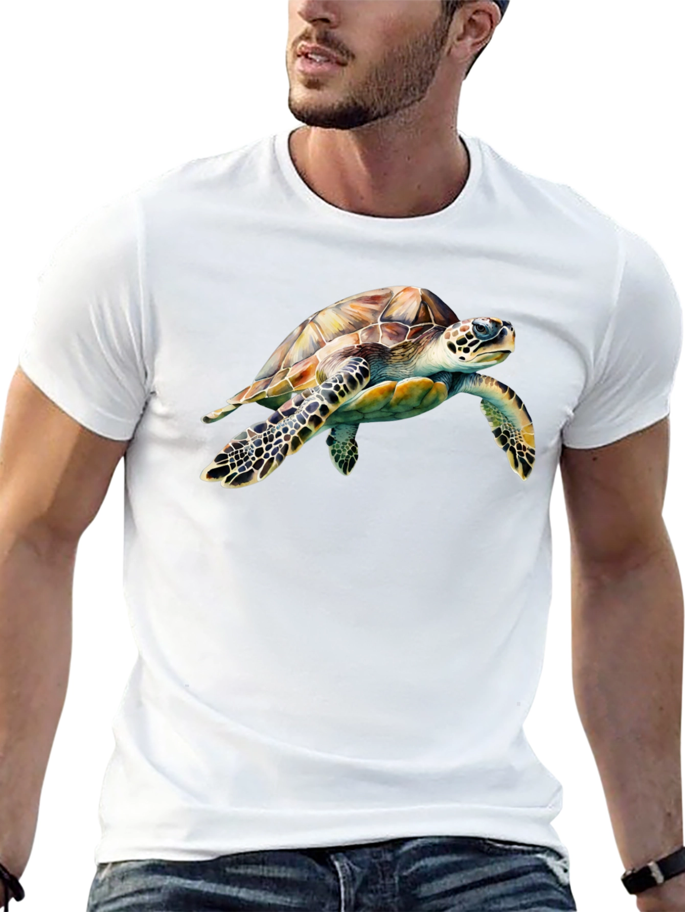 Sea Turtle Graphic Black T-Shirt