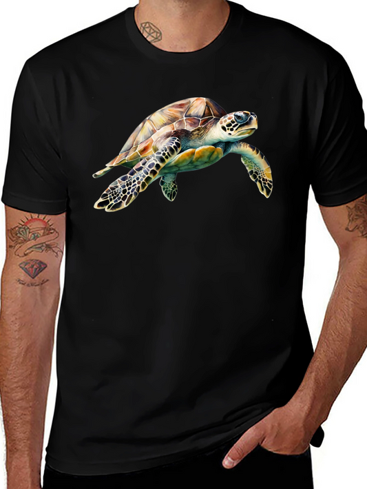 Sea Turtle Graphic Black T-Shirt