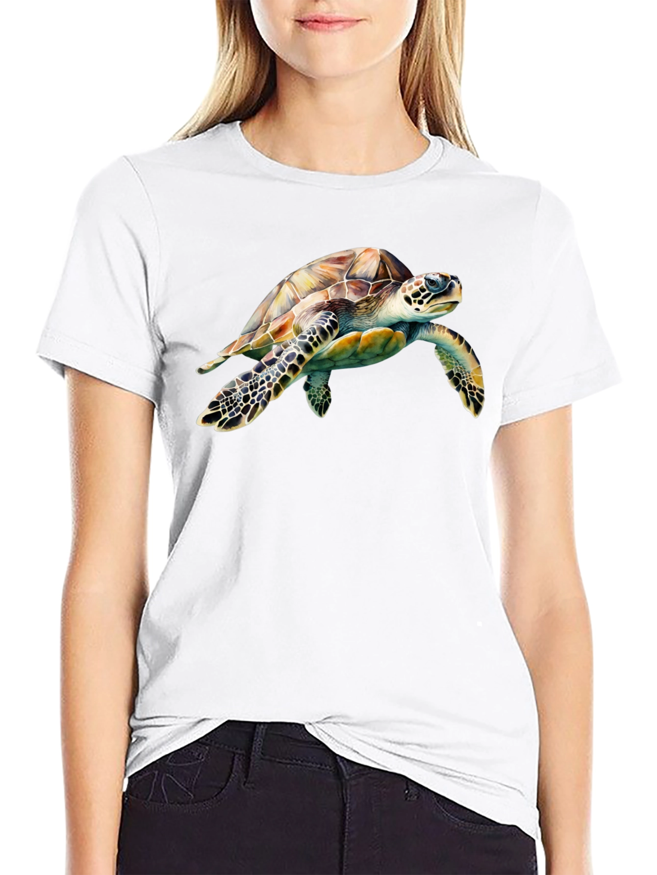 Sea Turtle Graphic Black T-Shirt
