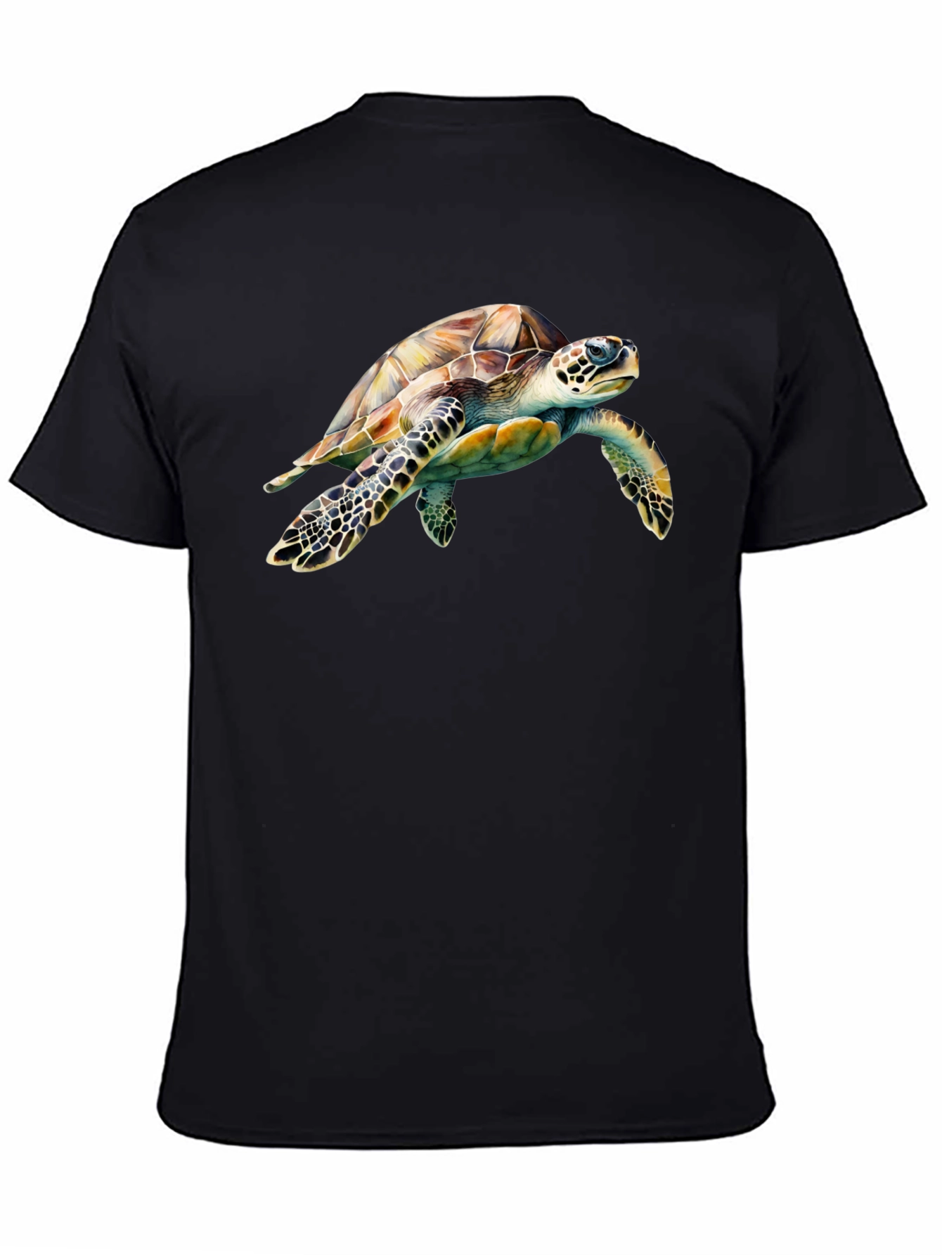Sea Turtle Graphic Black T-Shirt