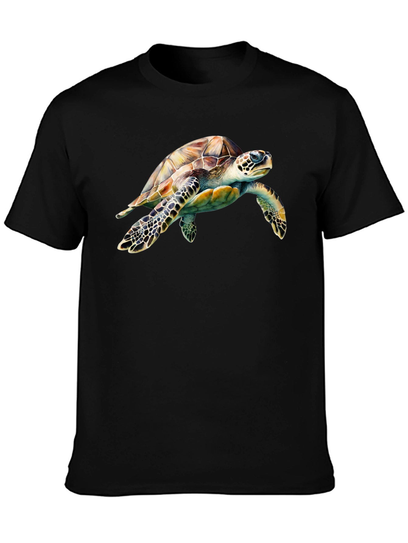 Sea Turtle Graphic Black T-Shirt