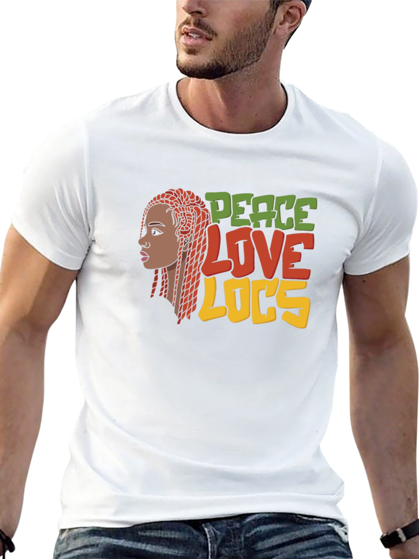 Peace Love Locs T-Shirt - Black Graphic Tee