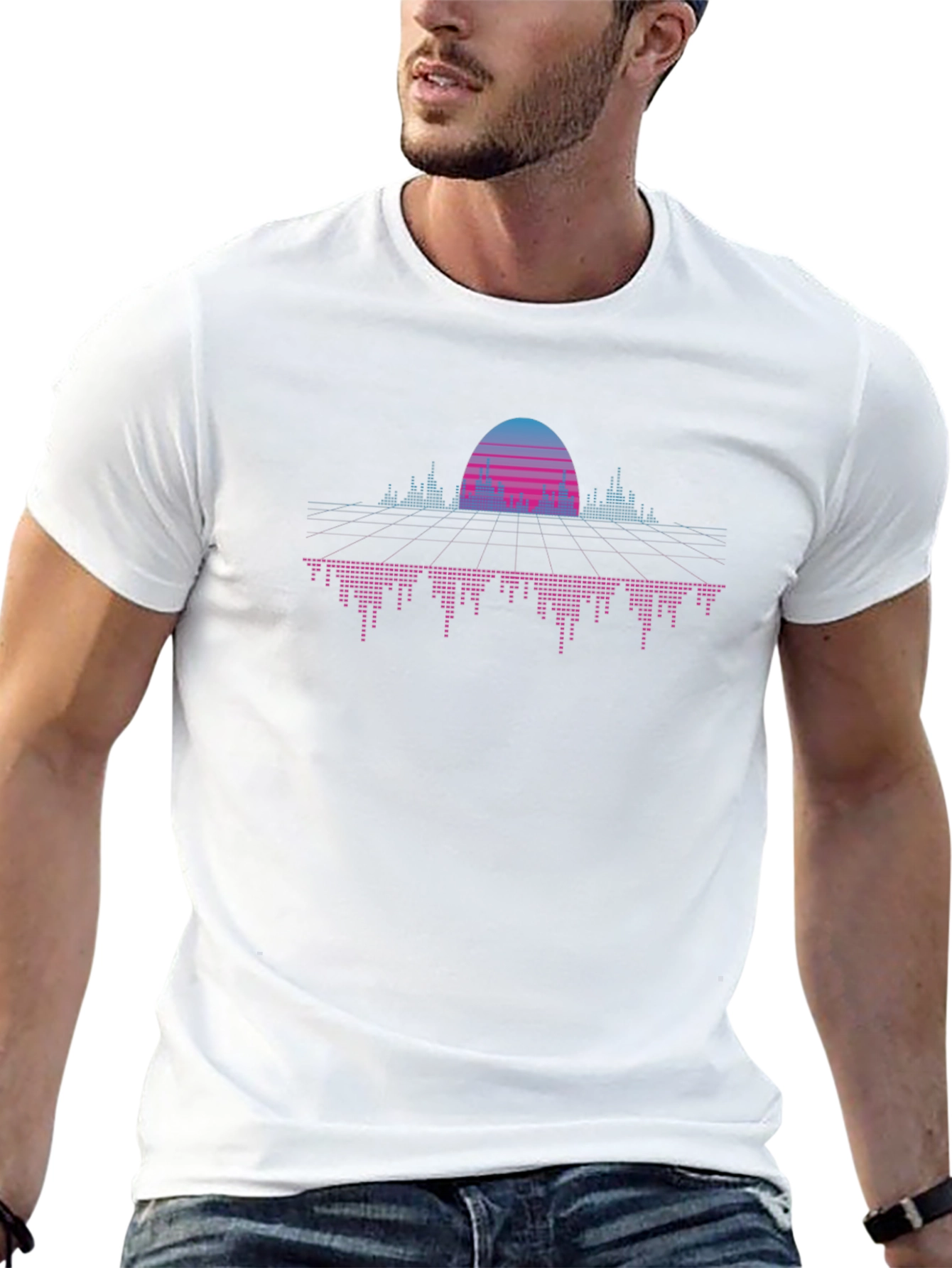 Retro Wave T-Shirt - Synthwave Sunset Graphic Tee