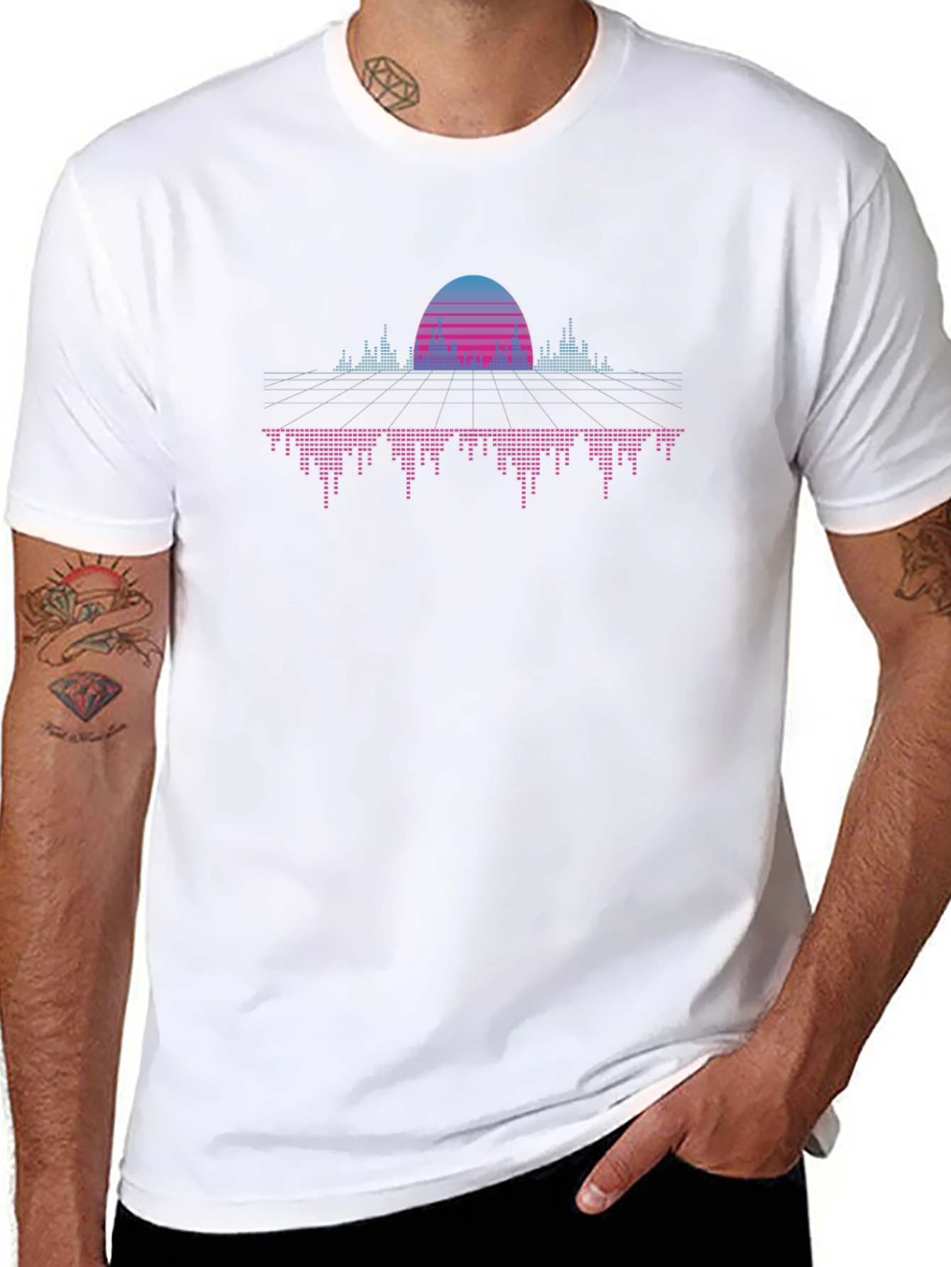 Retro Wave T-Shirt - Synthwave Sunset Graphic Tee