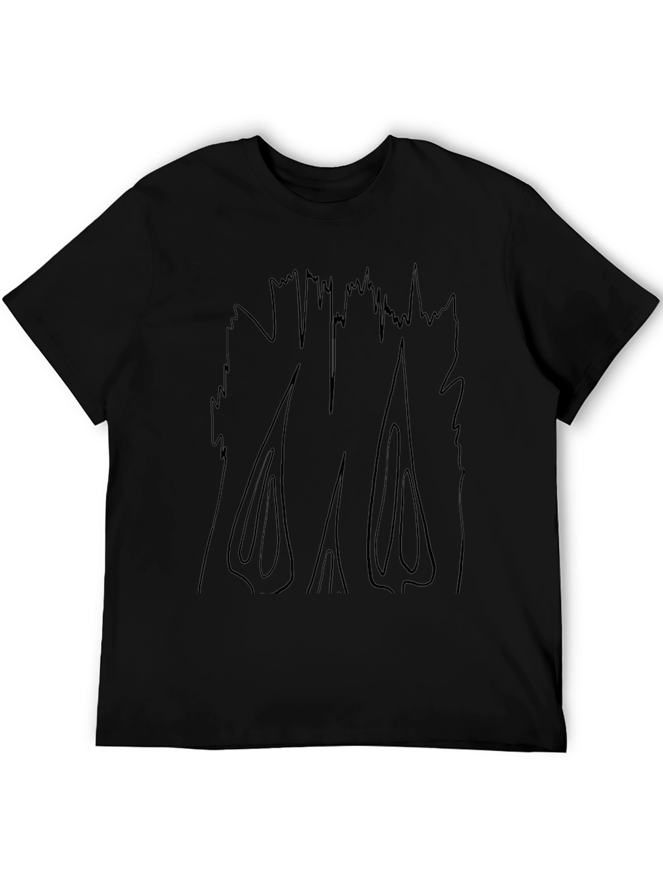 Abstract Graphic Black T-Shirt