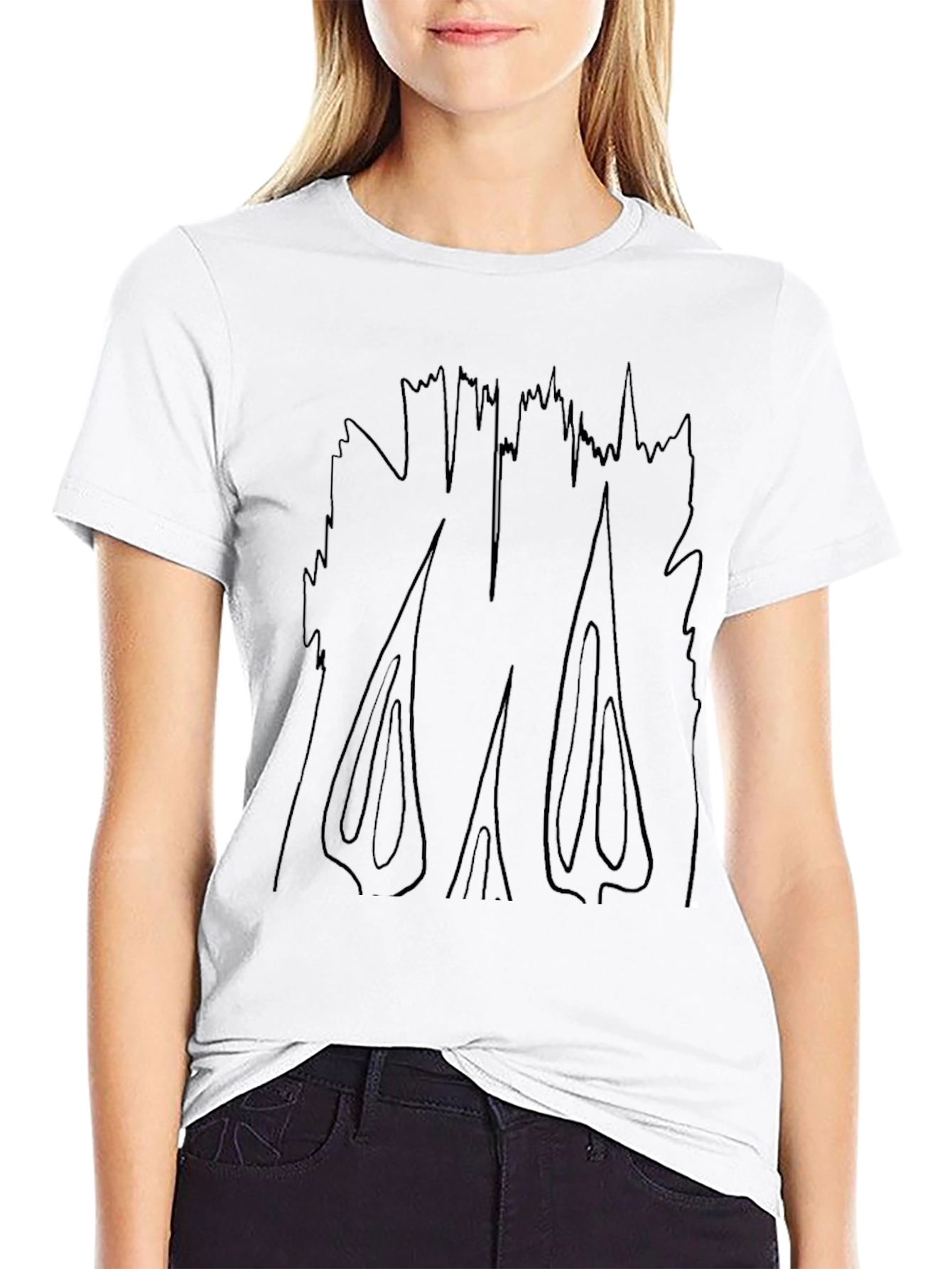 Abstract Graphic Black T-Shirt