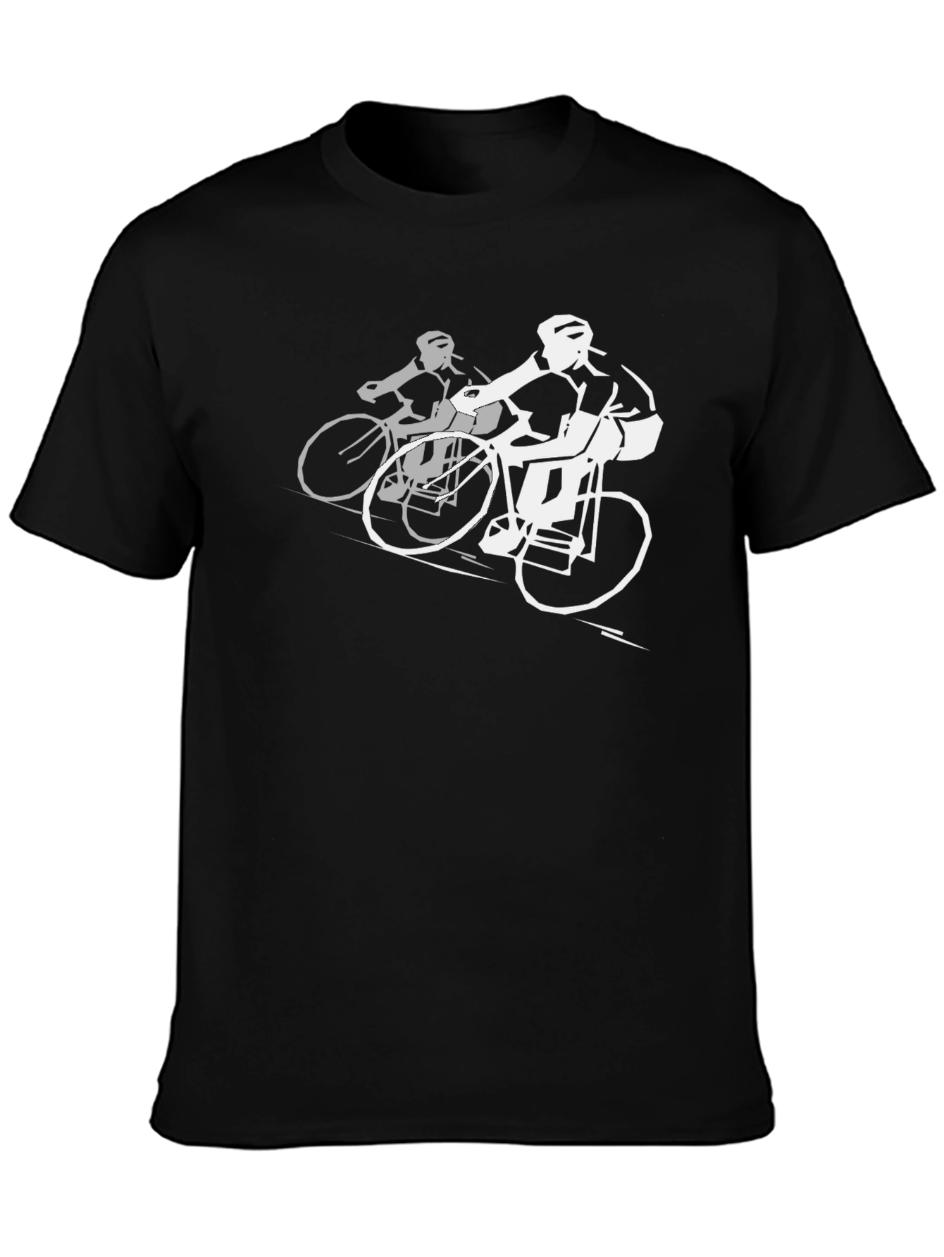 Cycling Duo Graphic Tee - Black