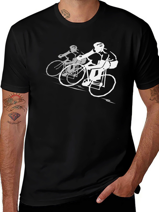 Cycling Duo Graphic Tee - Black