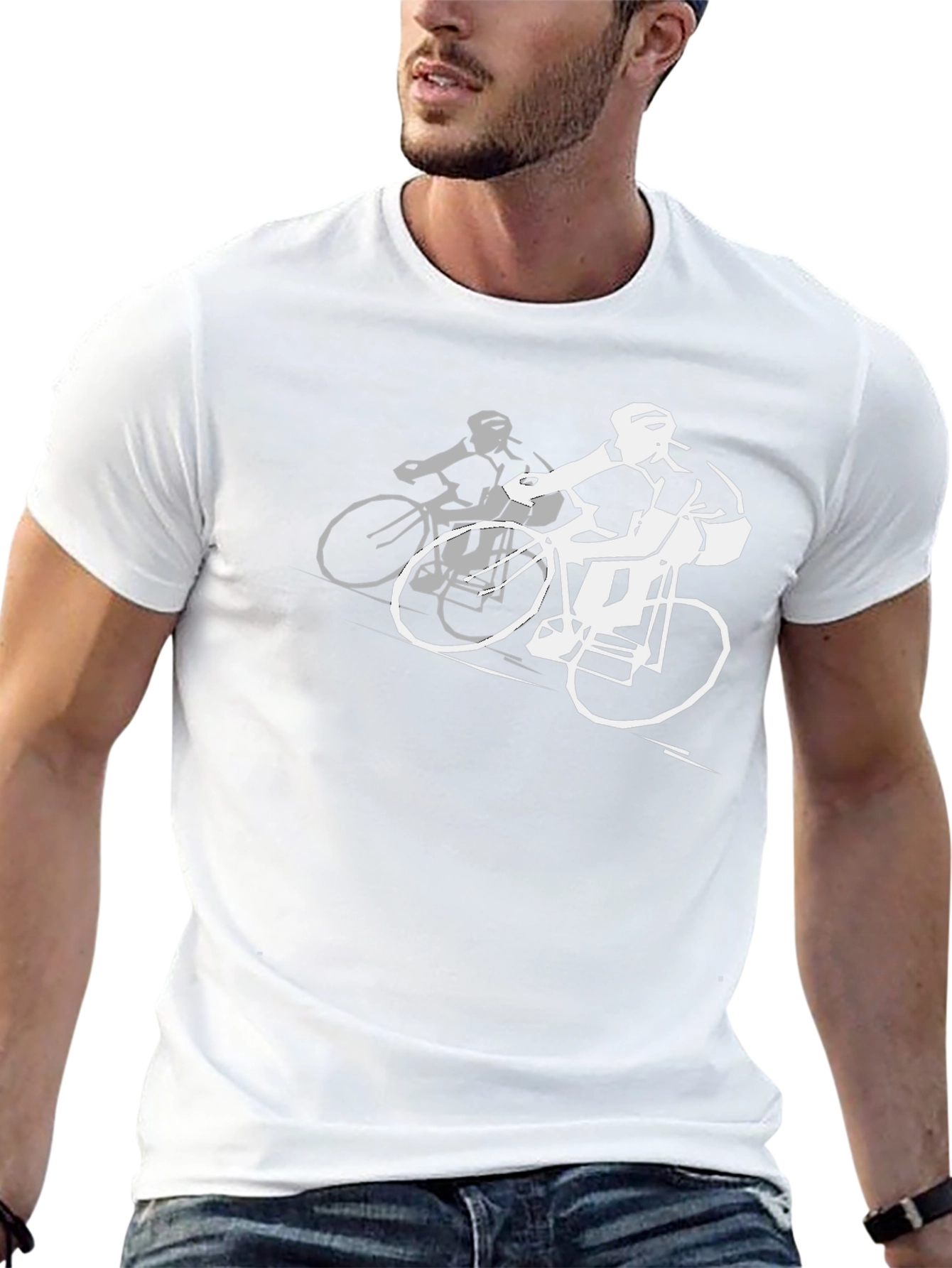 Cycling Duo Graphic Tee - Black