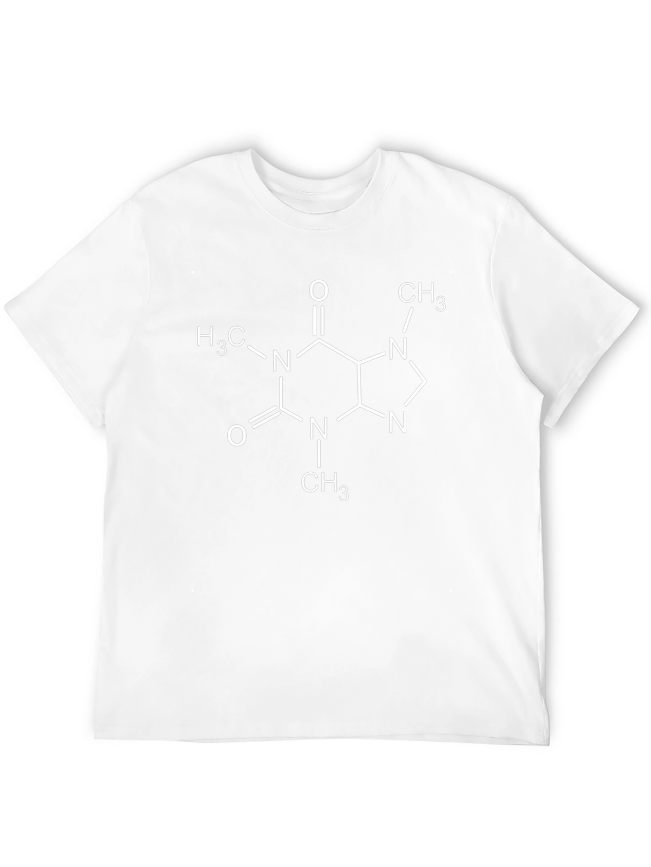 Caffeine Molecule Black T-Shirt