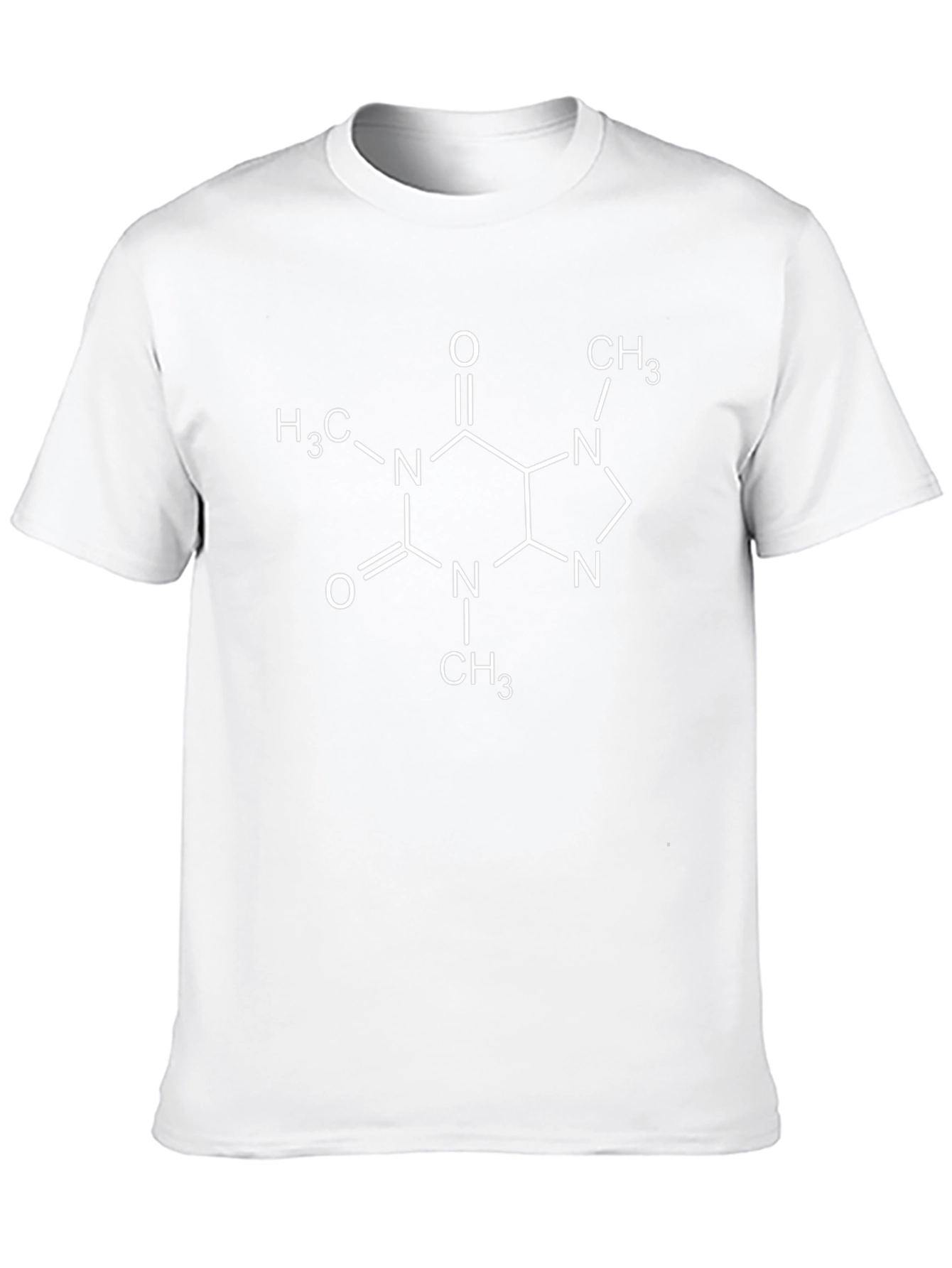 Caffeine Molecule Black T-Shirt