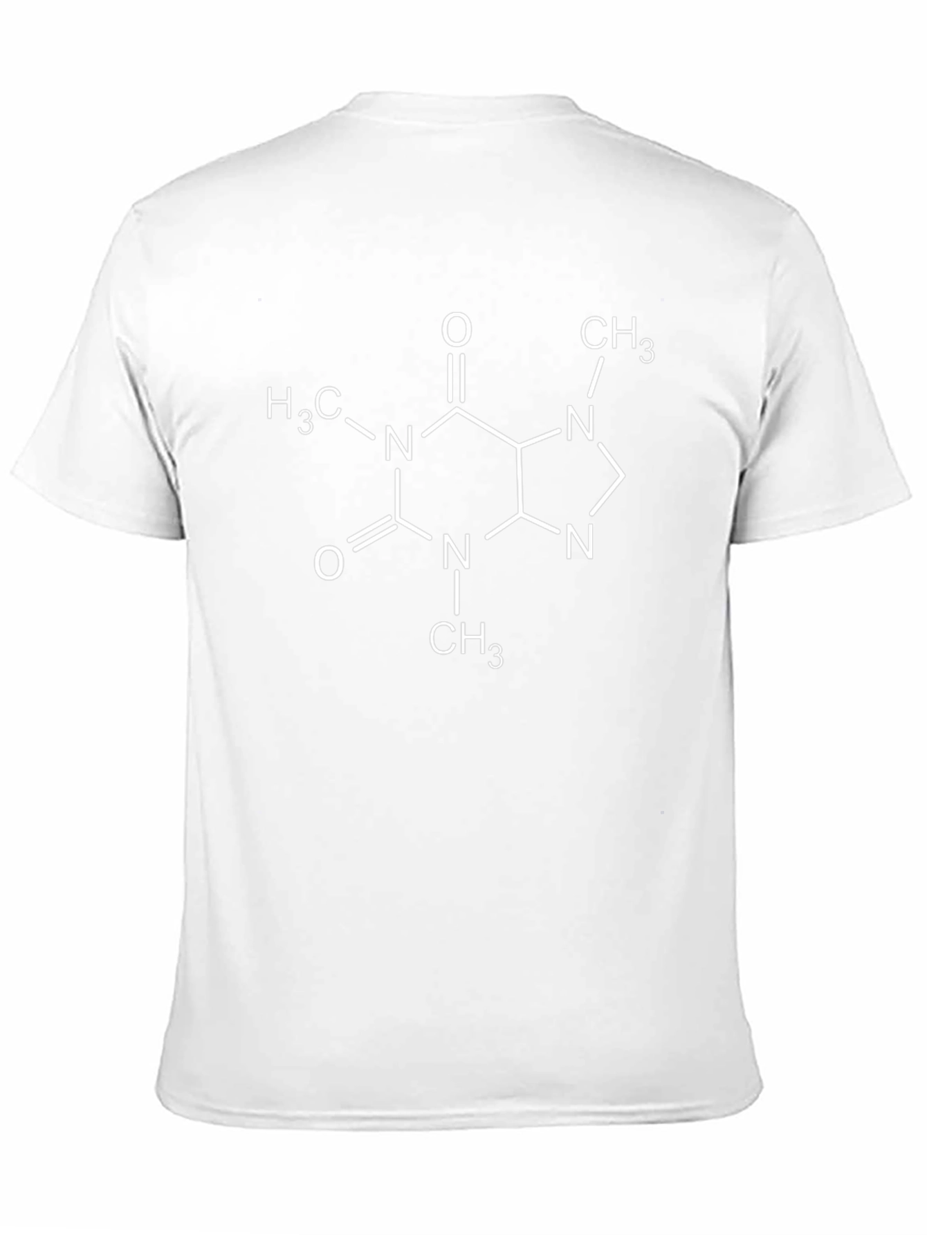 Caffeine Molecule Black T-Shirt