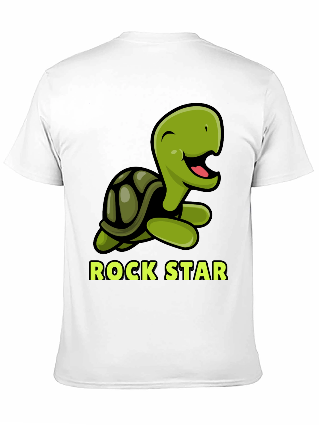 Rock Star Turtle Graphic T-Shirt
