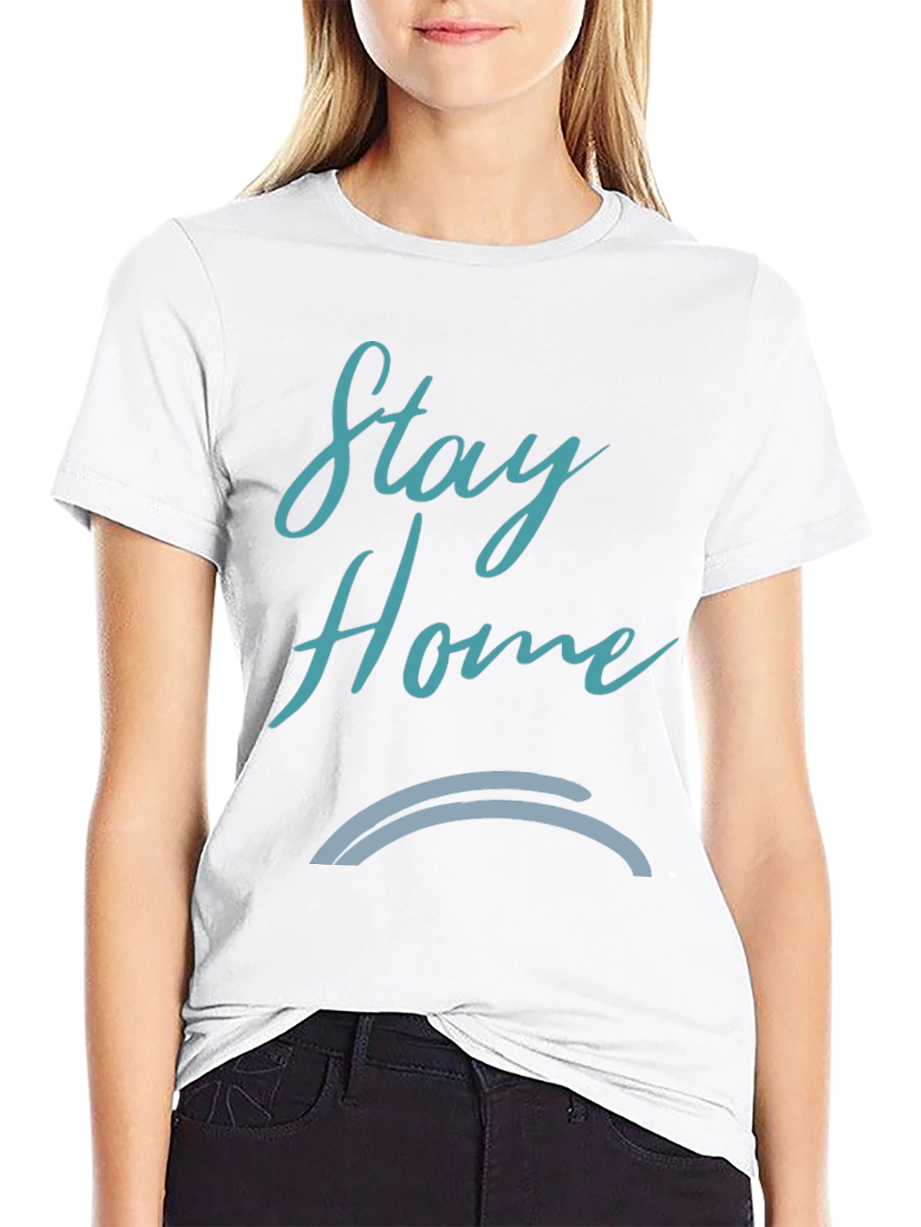 Stay Home Black Graphic Tee