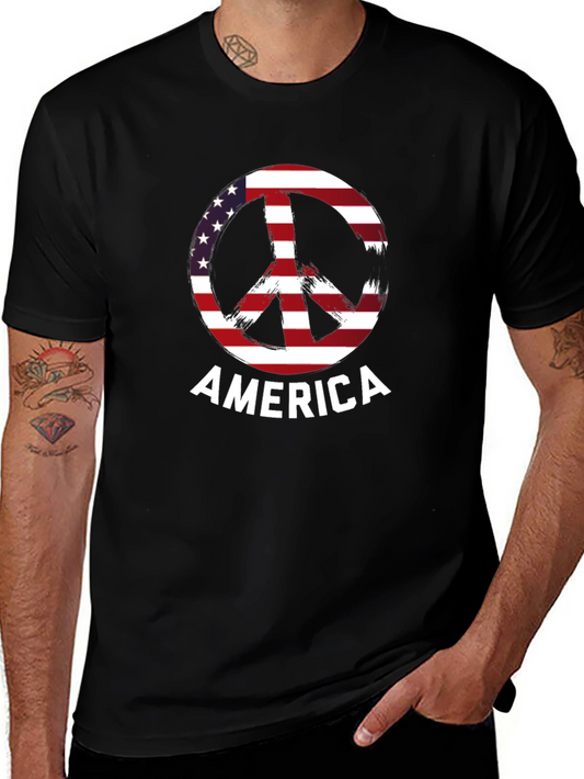 American Peace Sign Graphic T-Shirt