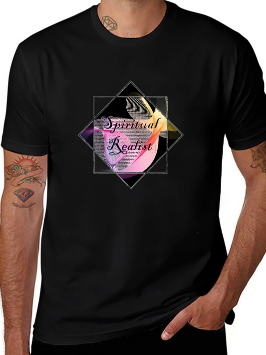 Spiritual Realist Graphic Tee - Black Cotton T-Shirt