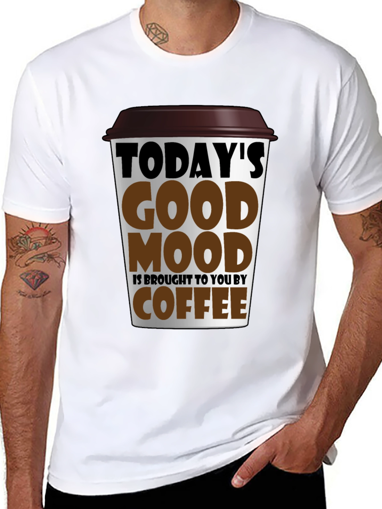 Todays Good Mood Coffee Graphic T-Shirt