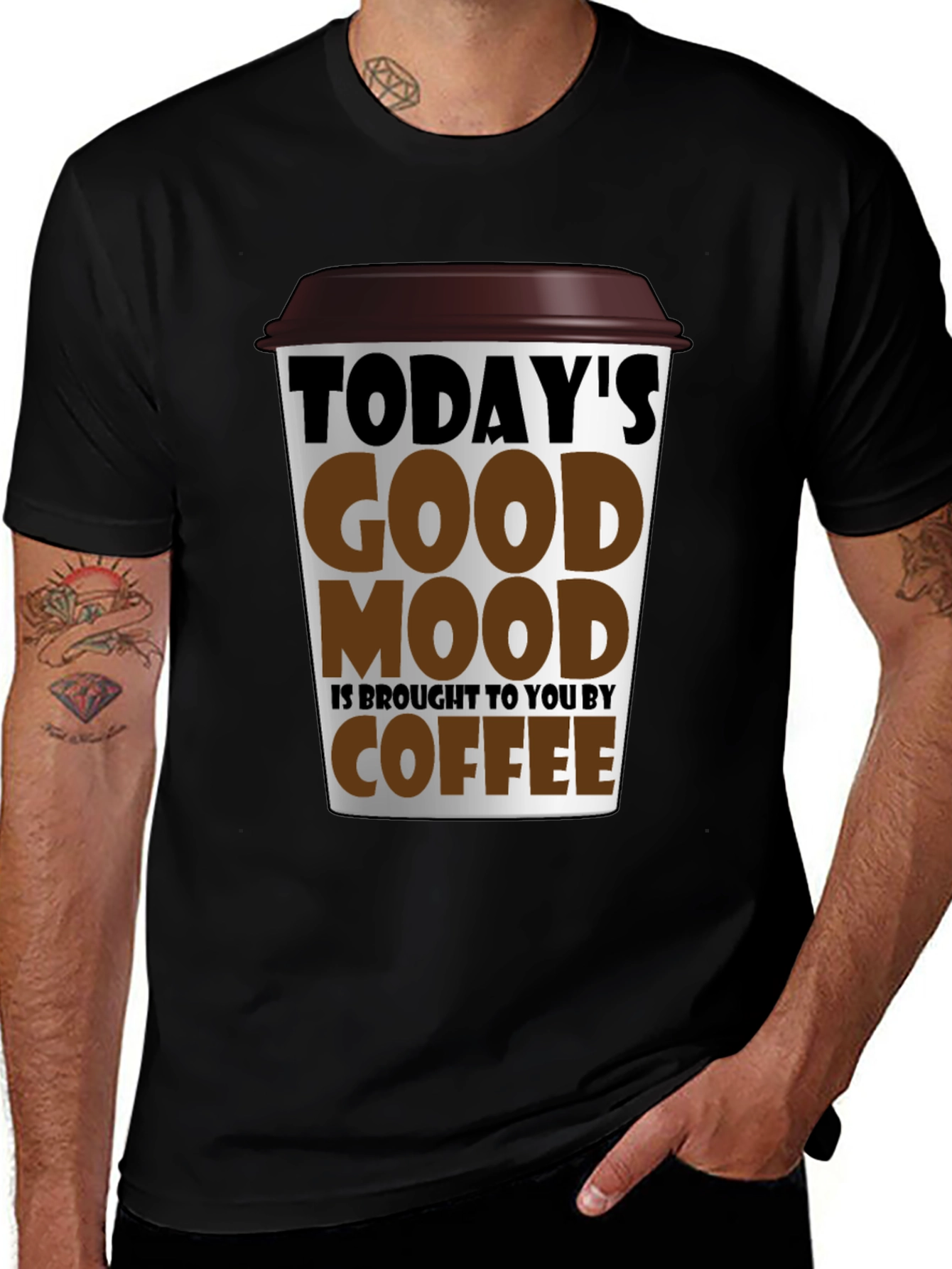 Todays Good Mood Coffee Graphic T-Shirt