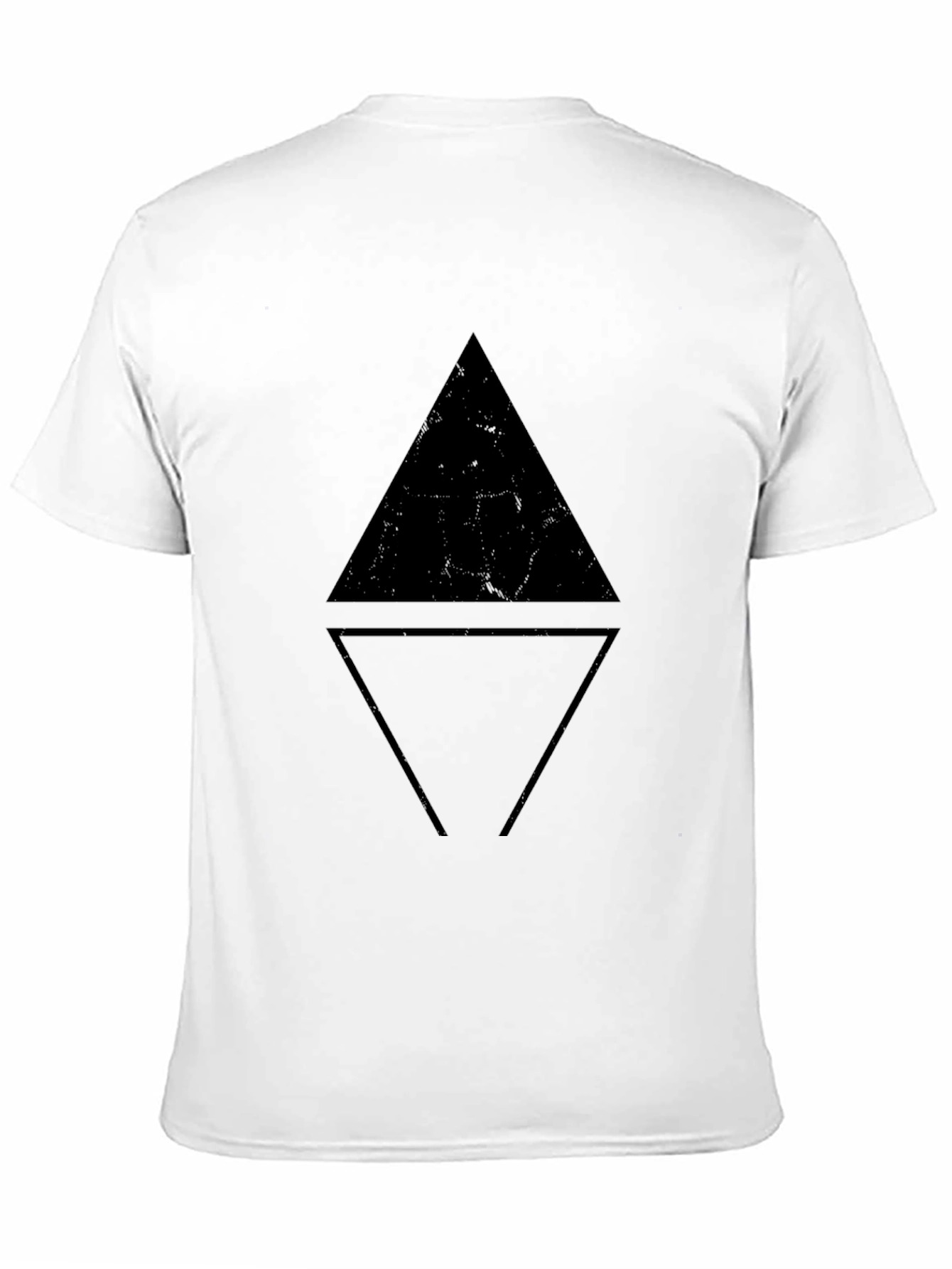 Geometric Triangle Graphic Black T-Shirt