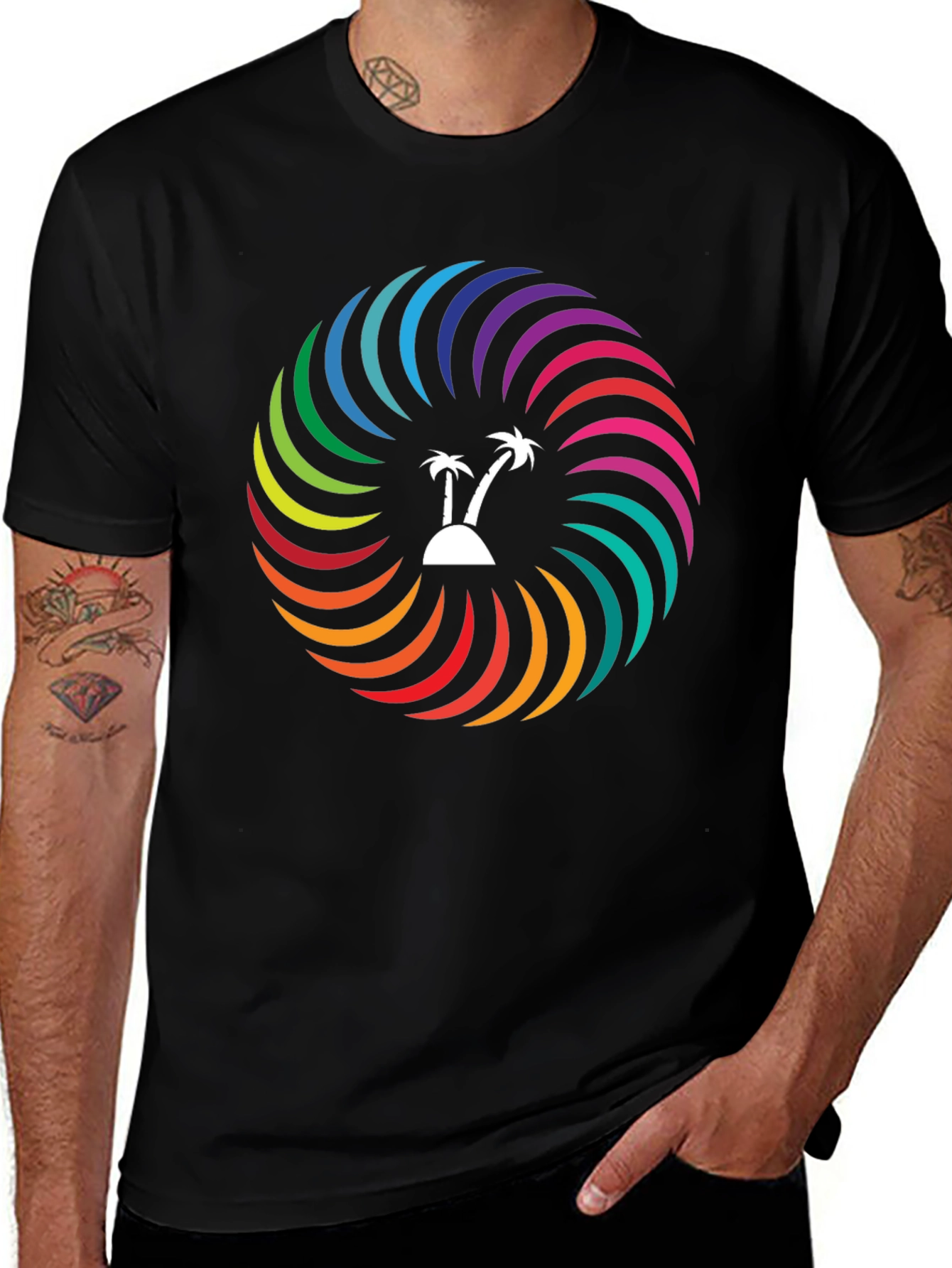 Tropical Rainbow Swirl T-Shirt