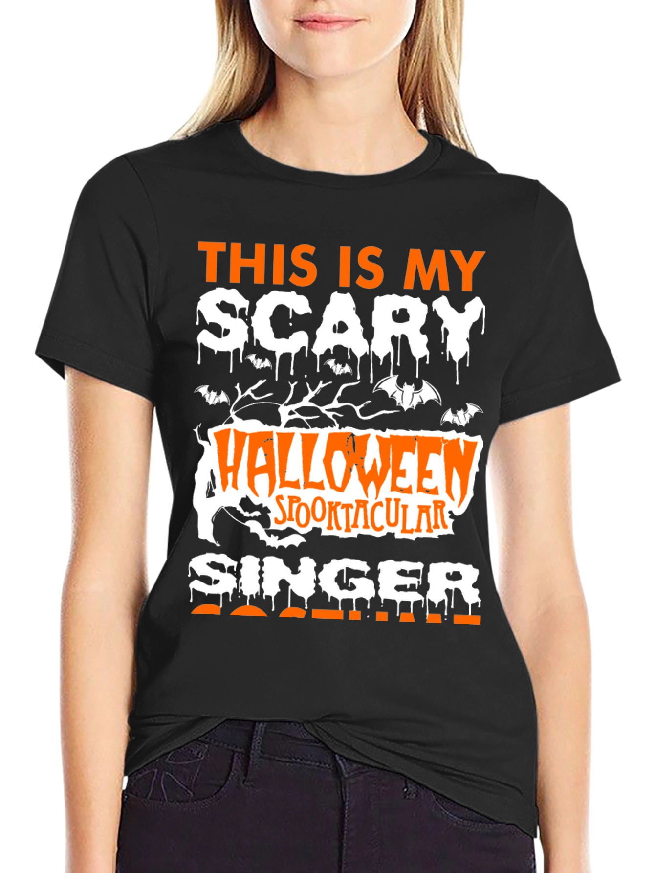 Scary Halloween Singer T-Shirt