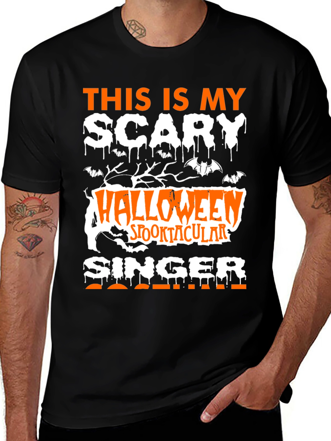 Scary Halloween Singer T-Shirt