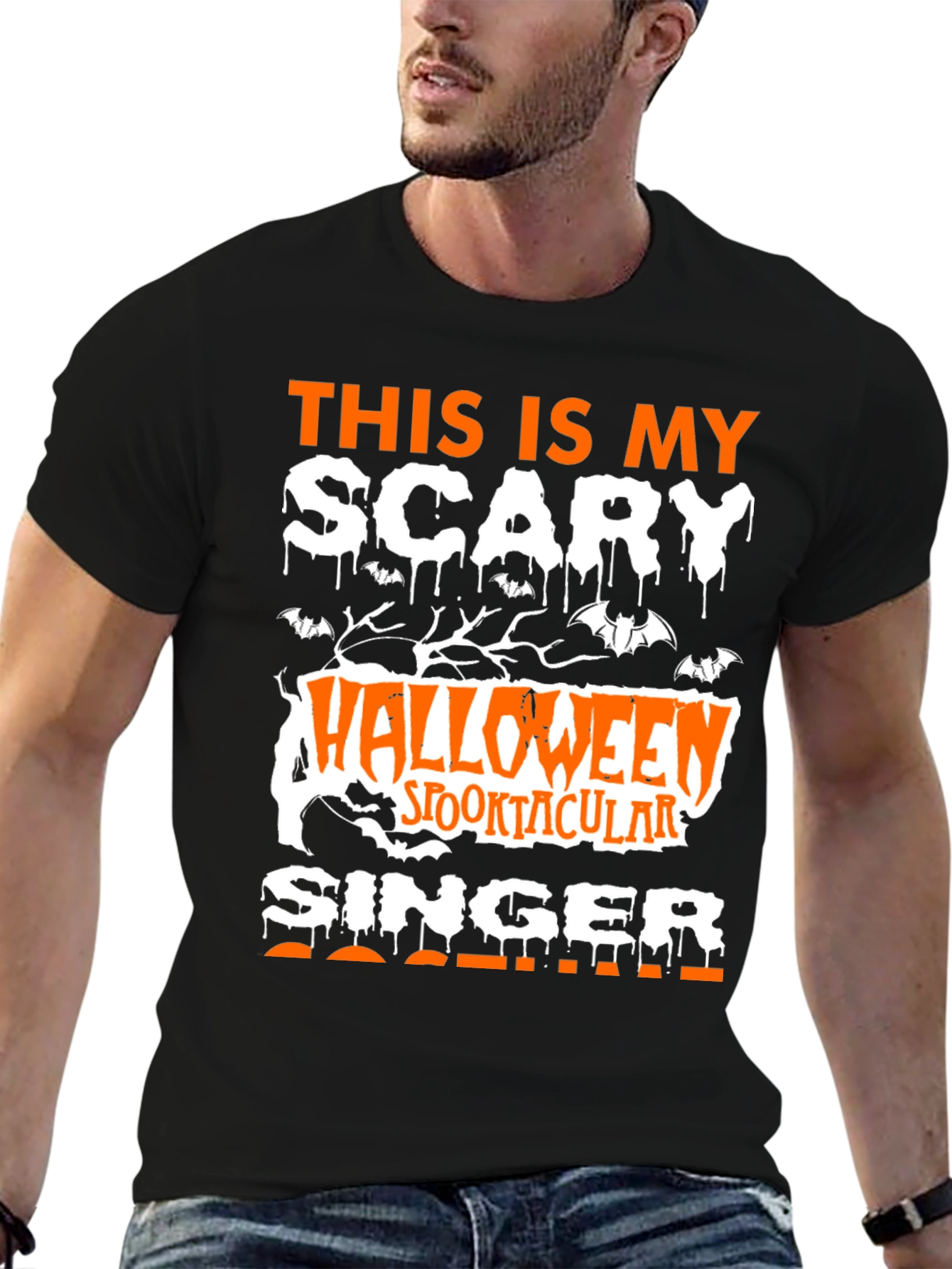Scary Halloween Singer T-Shirt
