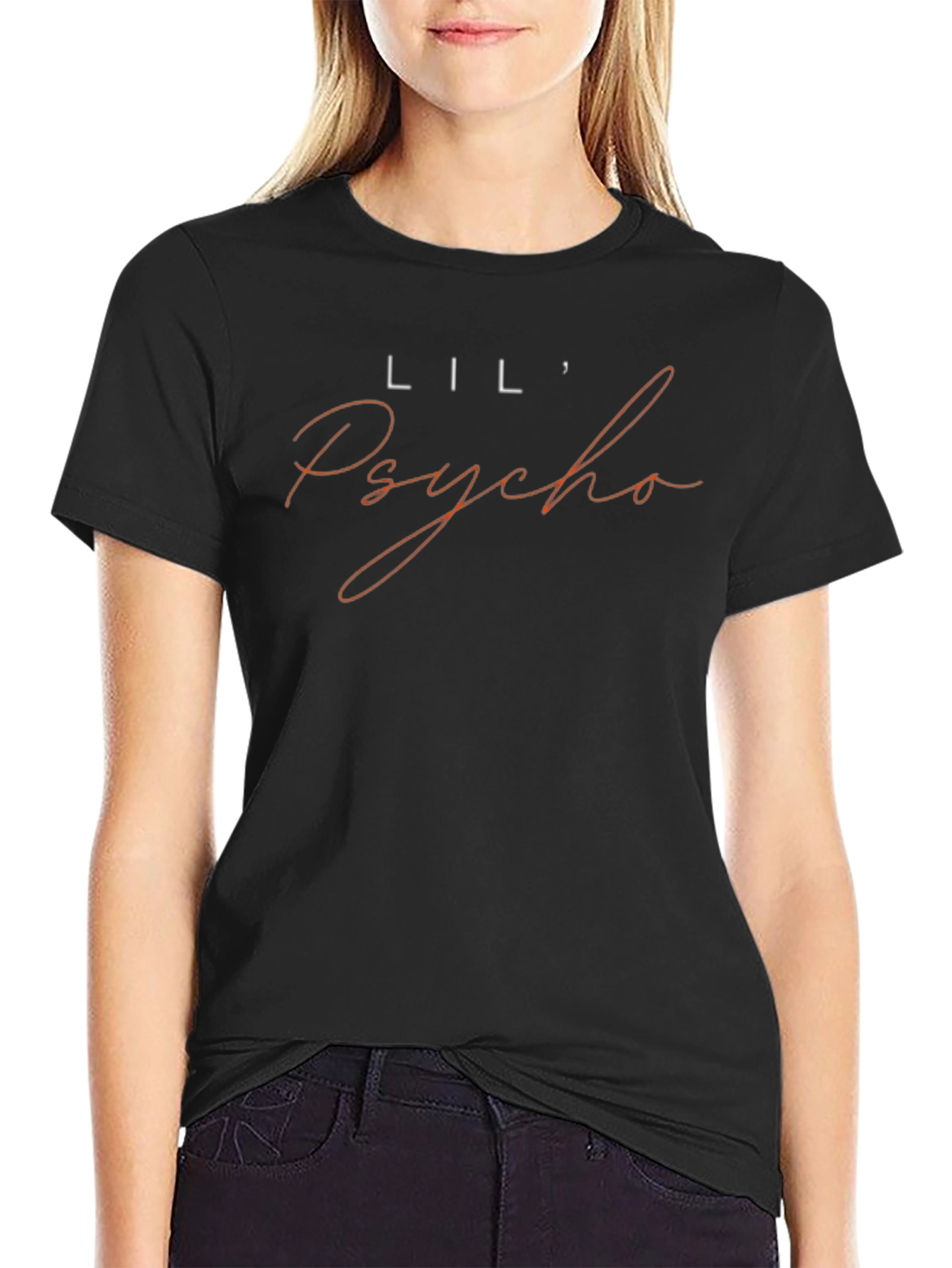 Lil Psycho Graphic Tee - Stylish Mens Black T-Shirt