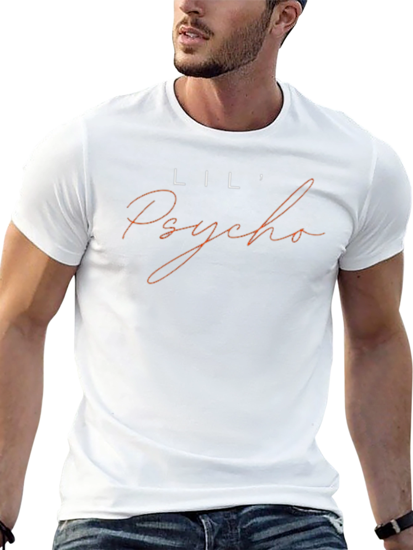 Lil Psycho Graphic Tee - Stylish Mens Black T-Shirt