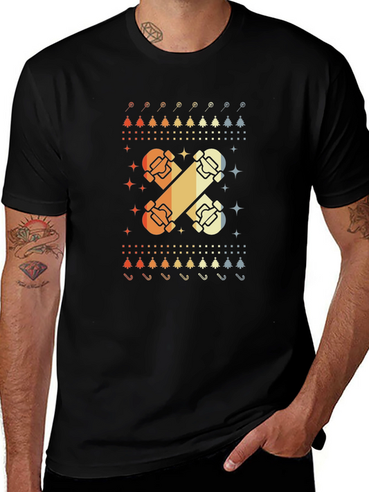 Retro Skateboard Christmas T-Shirt