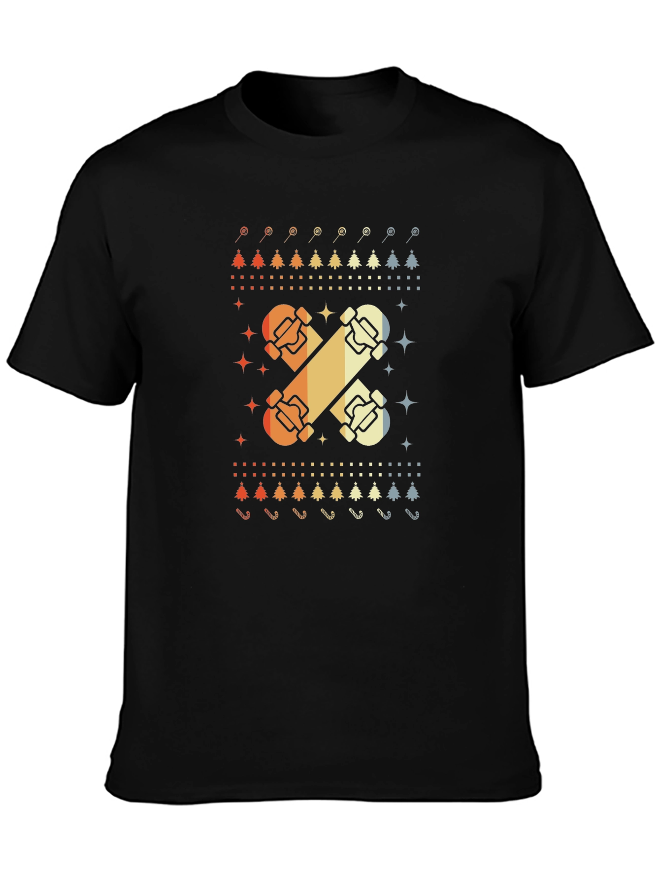 Retro Skateboard Christmas T-Shirt
