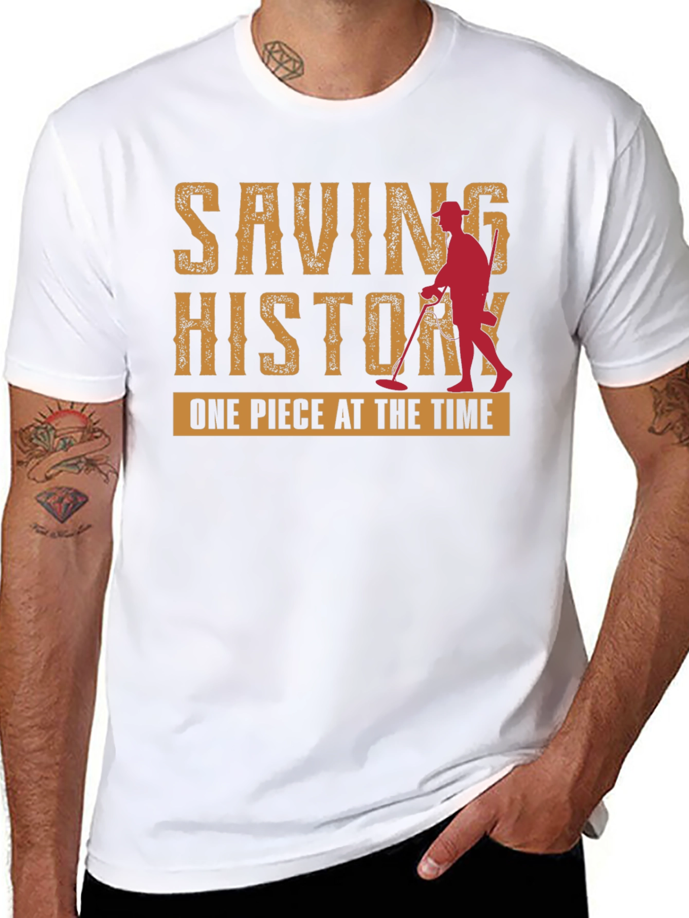 Saving History T-Shirt - Metal Detecting Tee