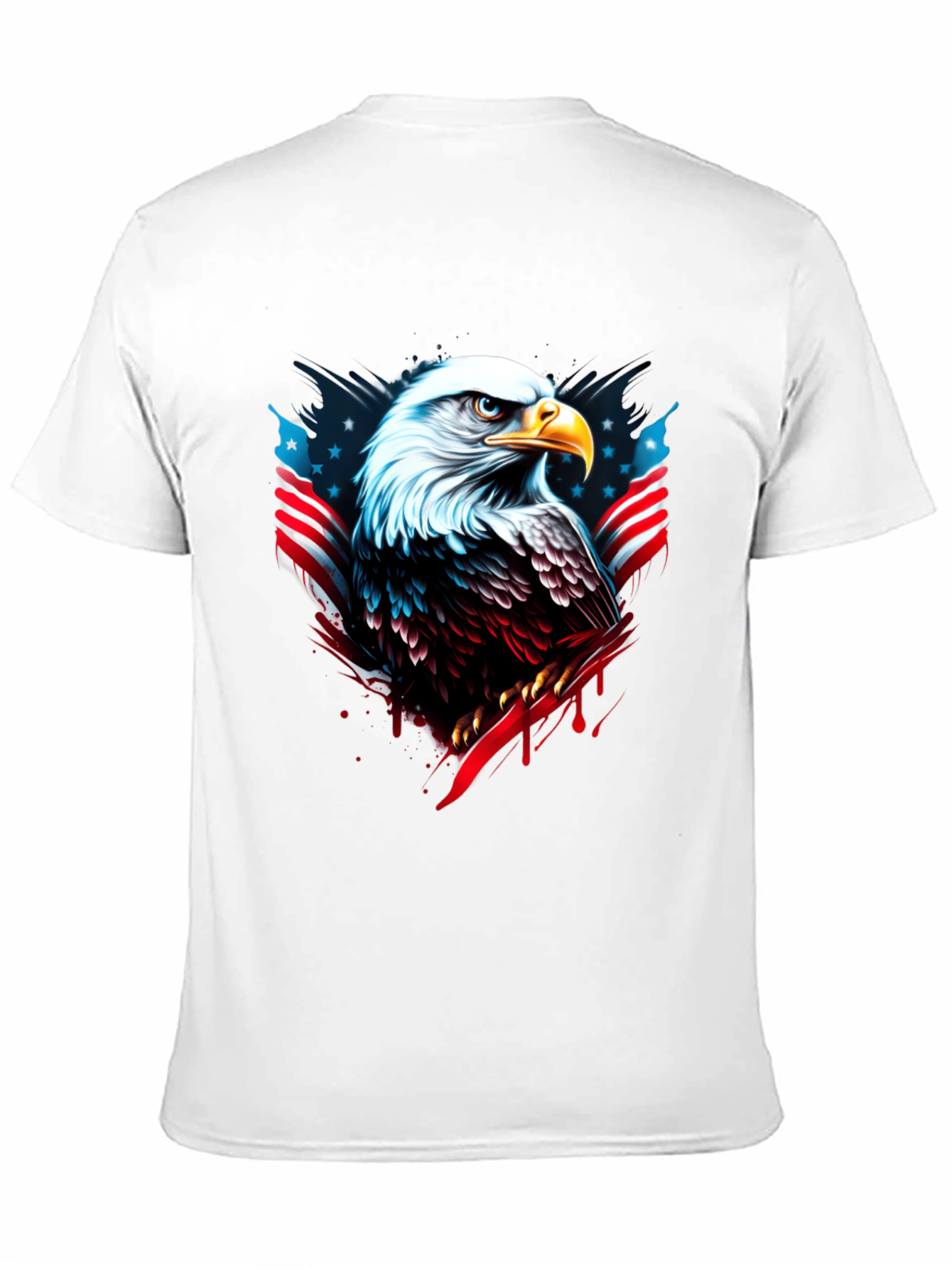 Bald Eagle American Flag Graphic T-Shirt