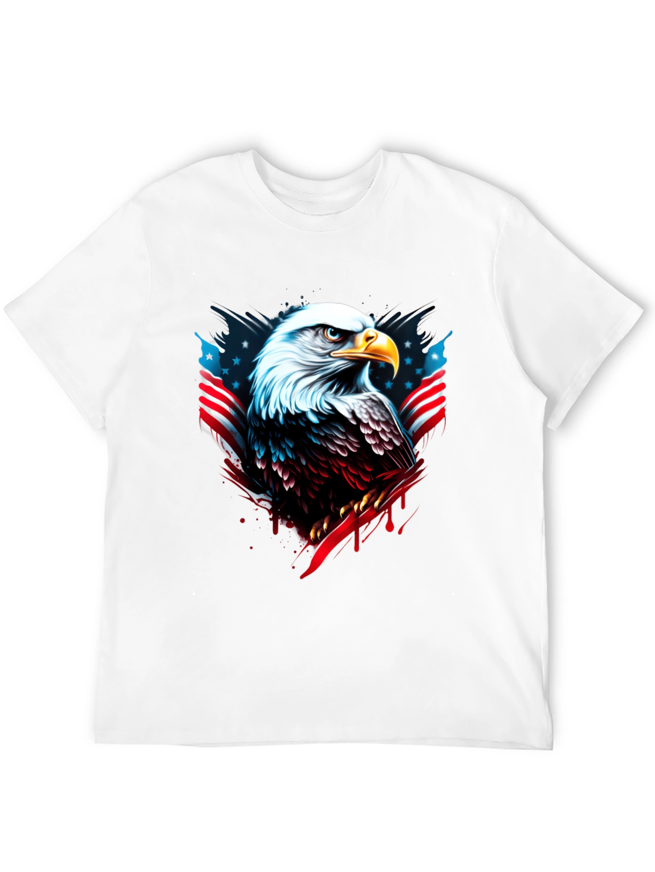 Bald Eagle American Flag Graphic T-Shirt