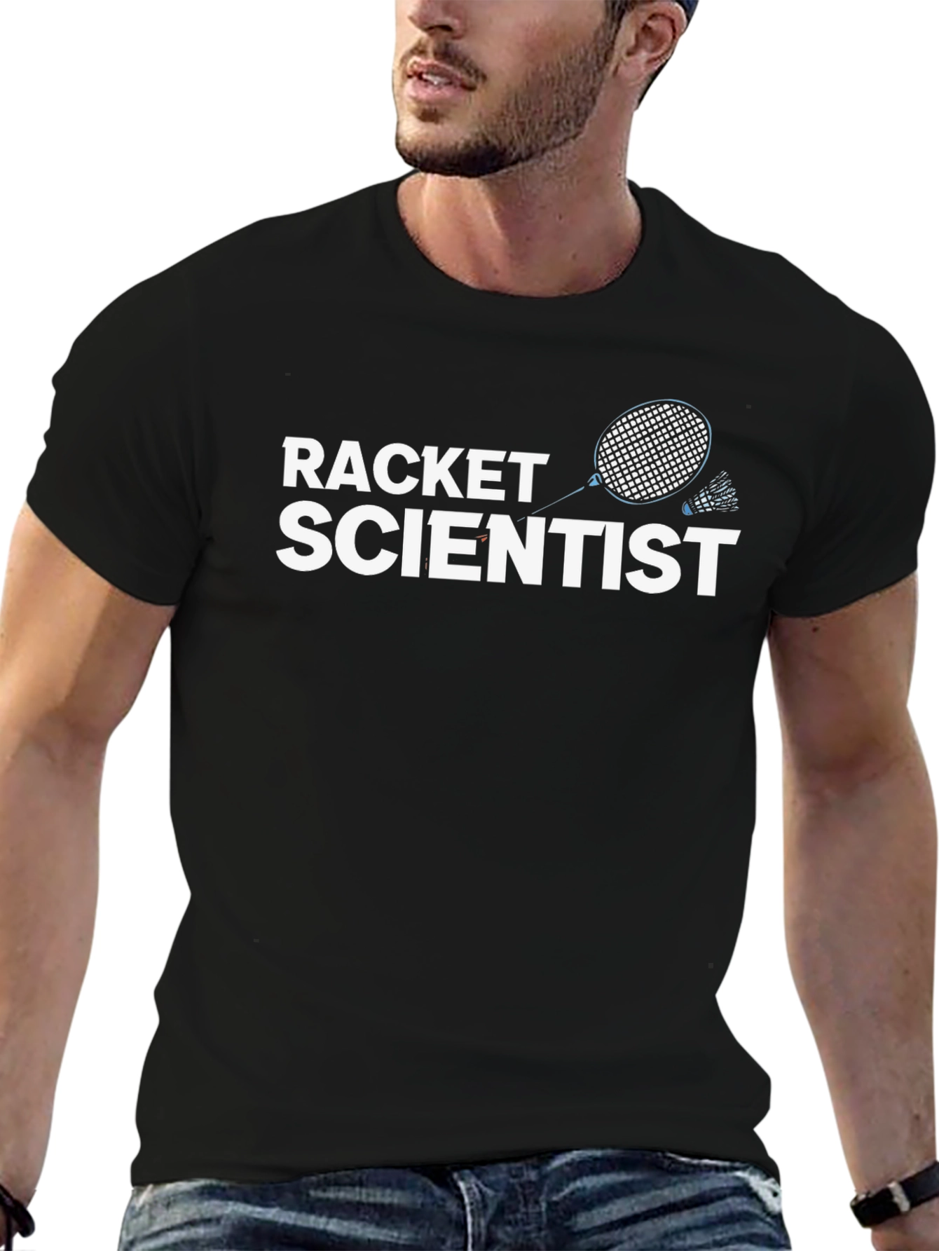Racket Scientist Graphic Tee - Badminton Lover Shirt