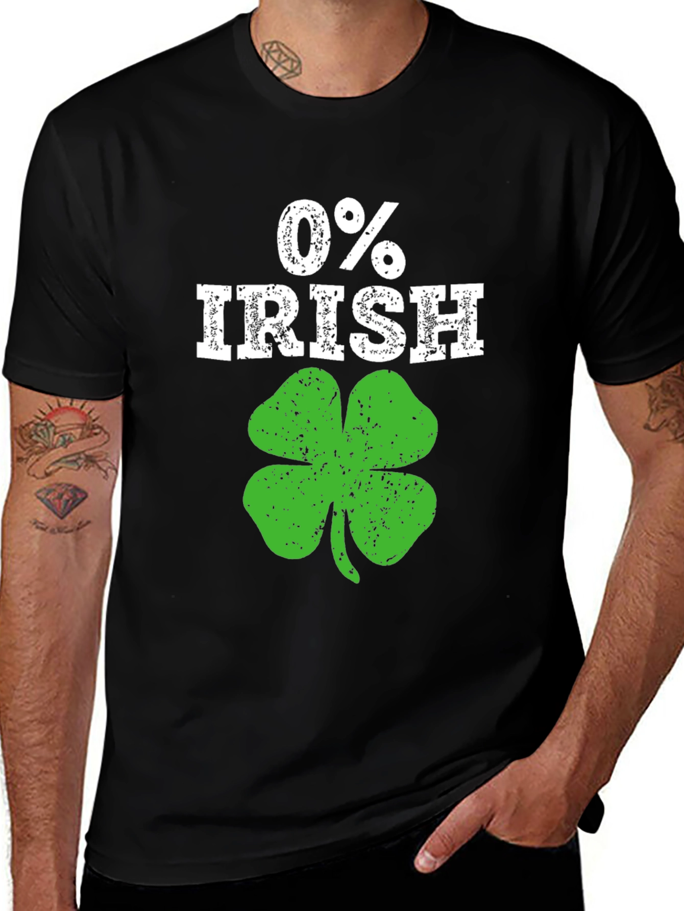 0% Irish St. Patricks Day Shamrock Tee