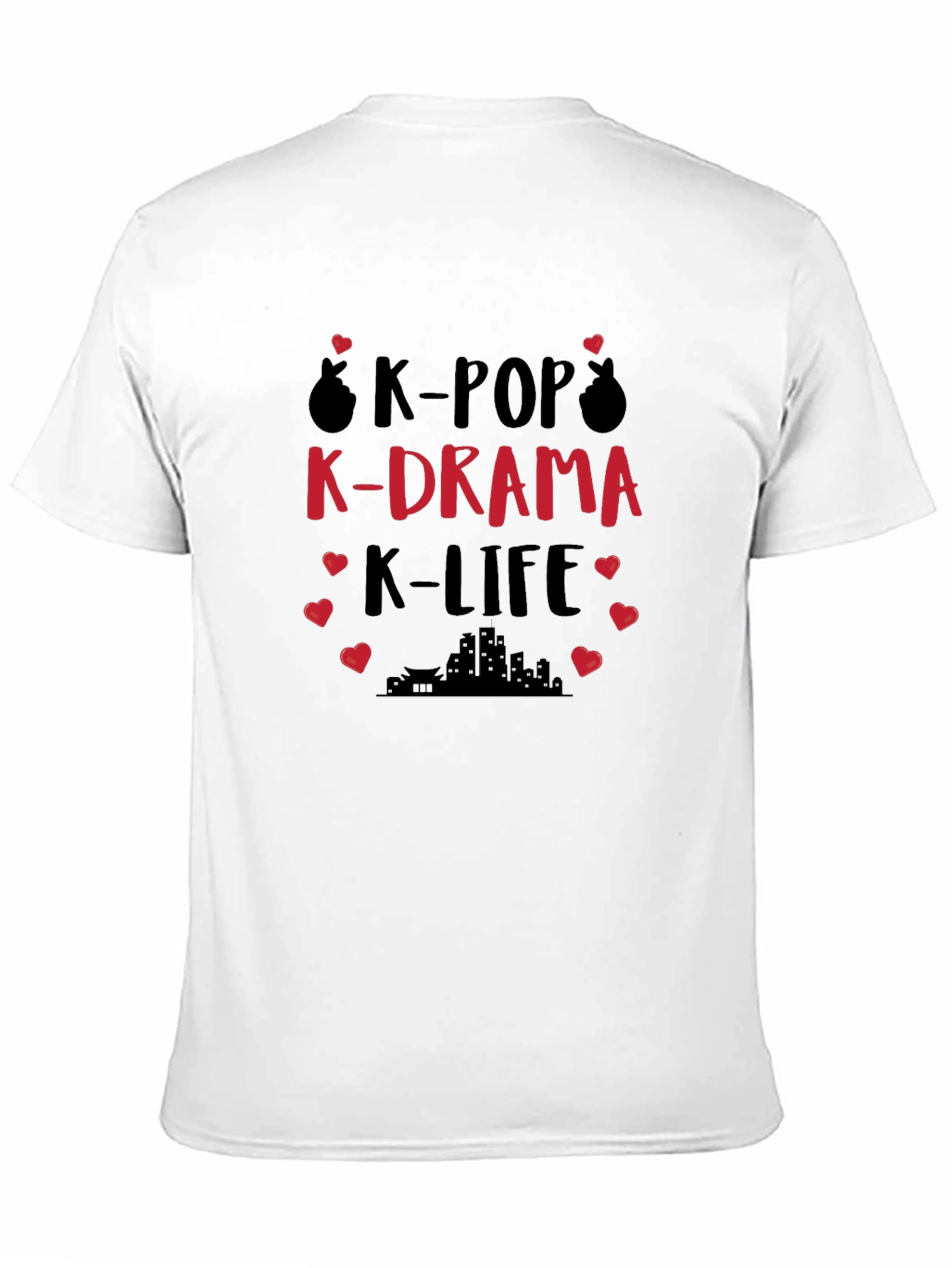 K-Pop K-Drama K-Life T-Shirt - Black Cotton