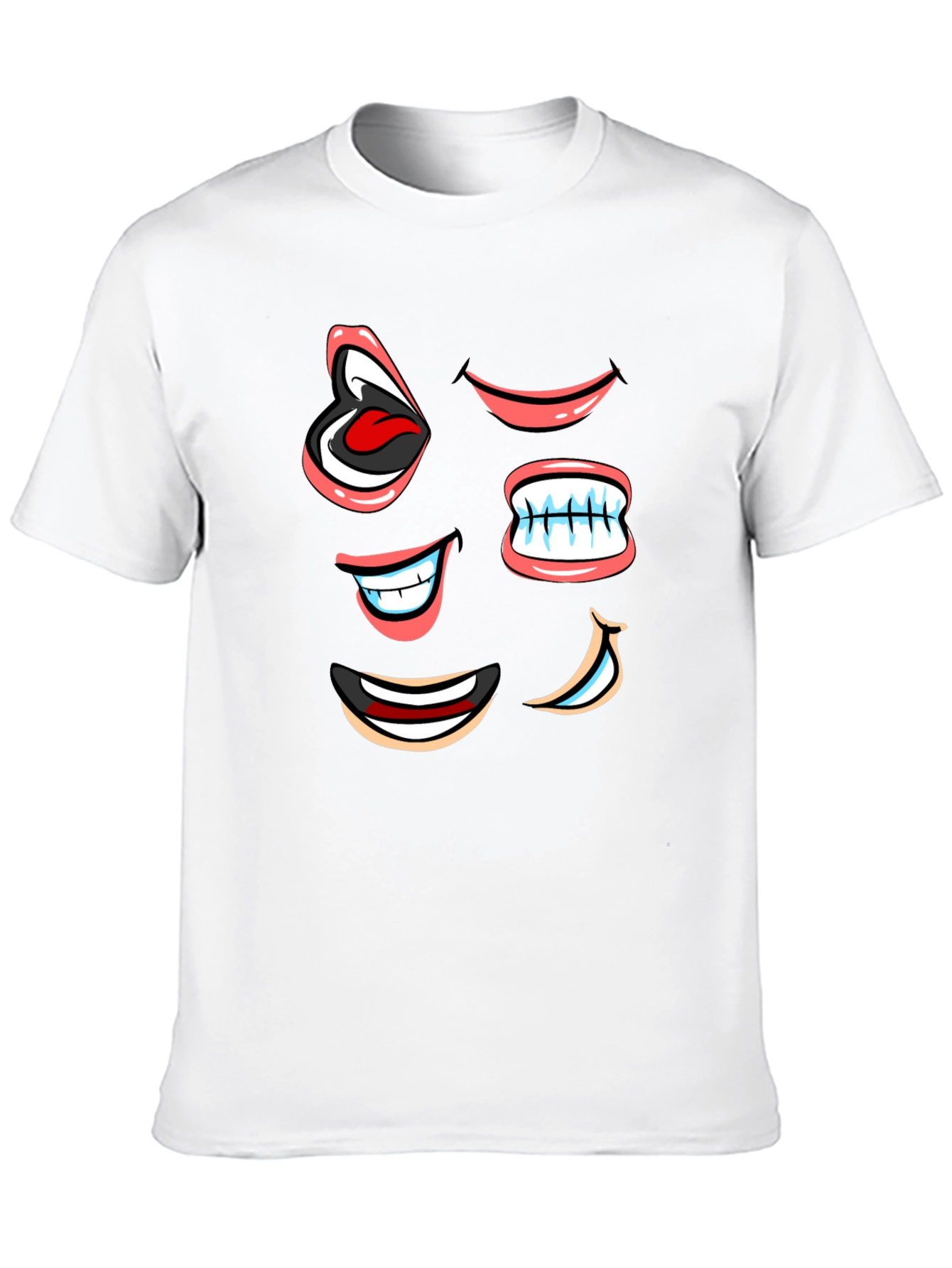 Funny Cartoon Mouth T-Shirt - Black
