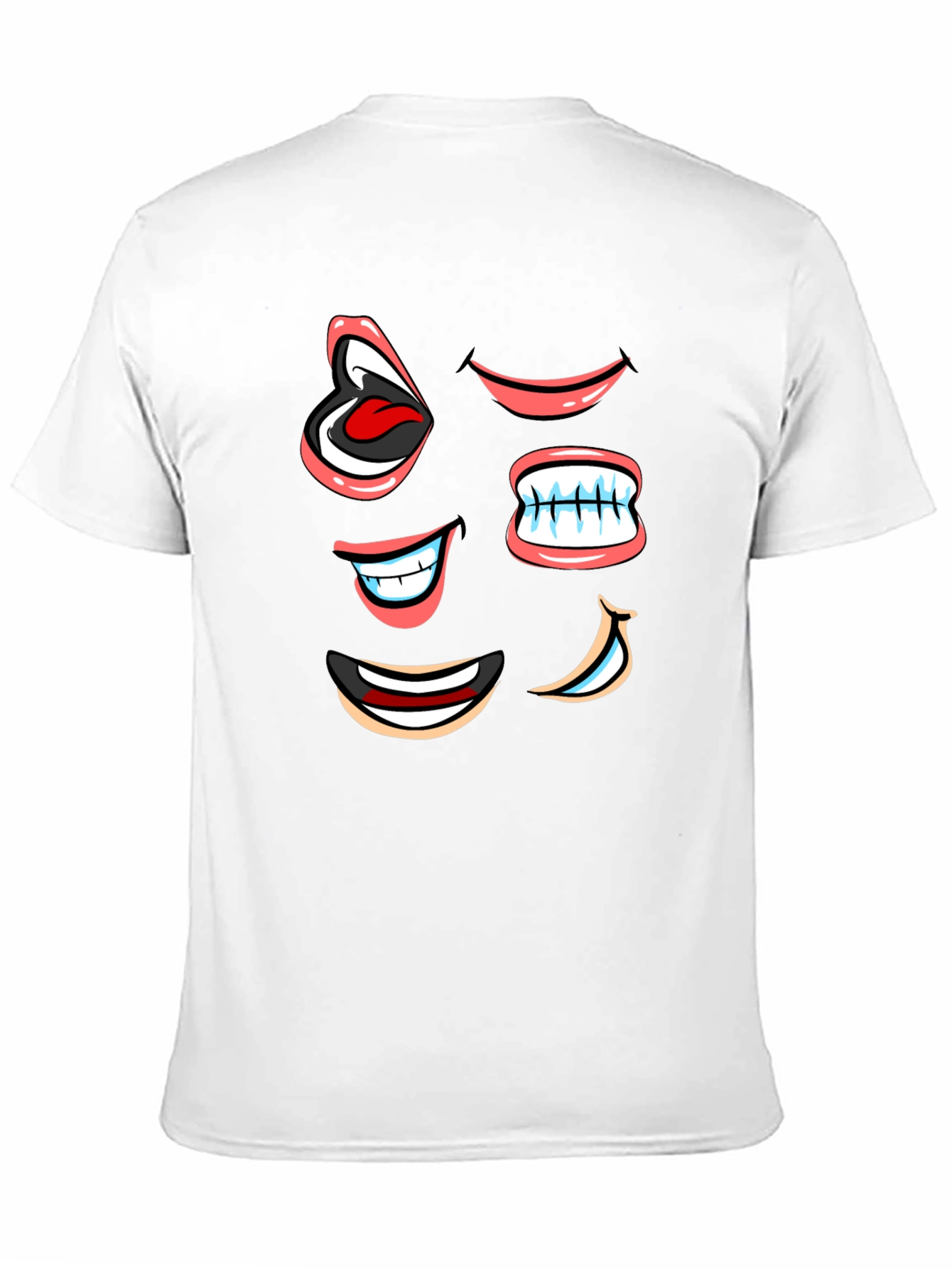 Funny Cartoon Mouth T-Shirt - Black