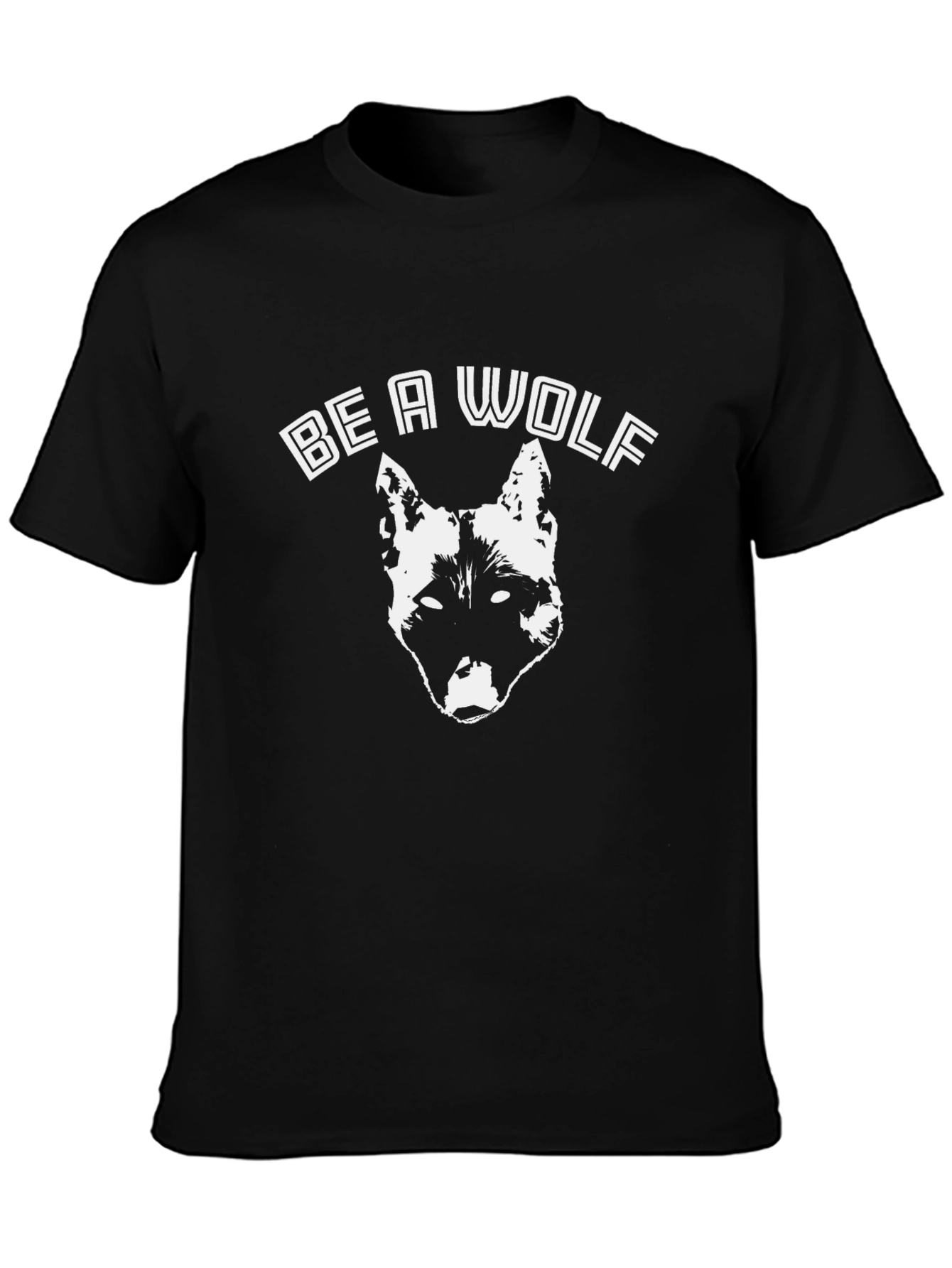 Be A Wolf Graphic T-Shirt - Black