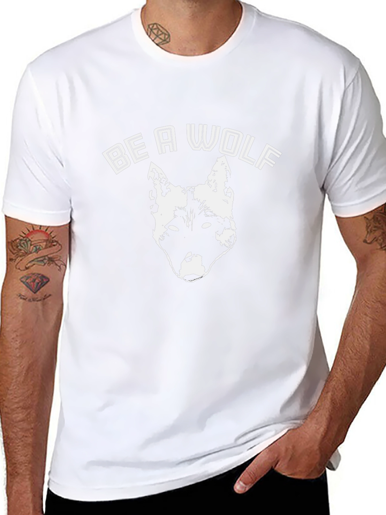 Be A Wolf Graphic T-Shirt - Black